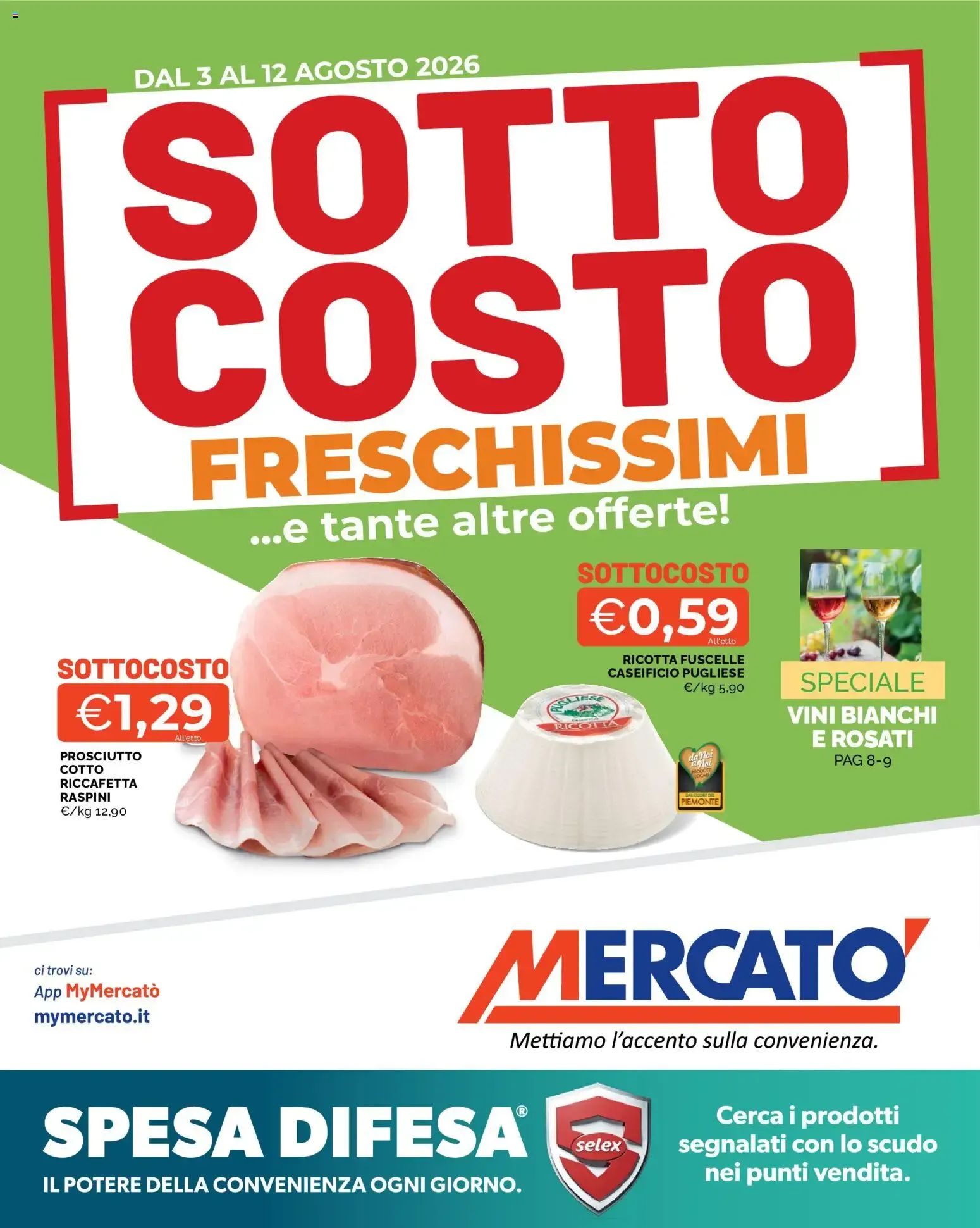 Mercatò volantino dal 03/08/2026 - online Offerte da 3 agosto a 12 agosto di 2026 - Pagina del volantino 1