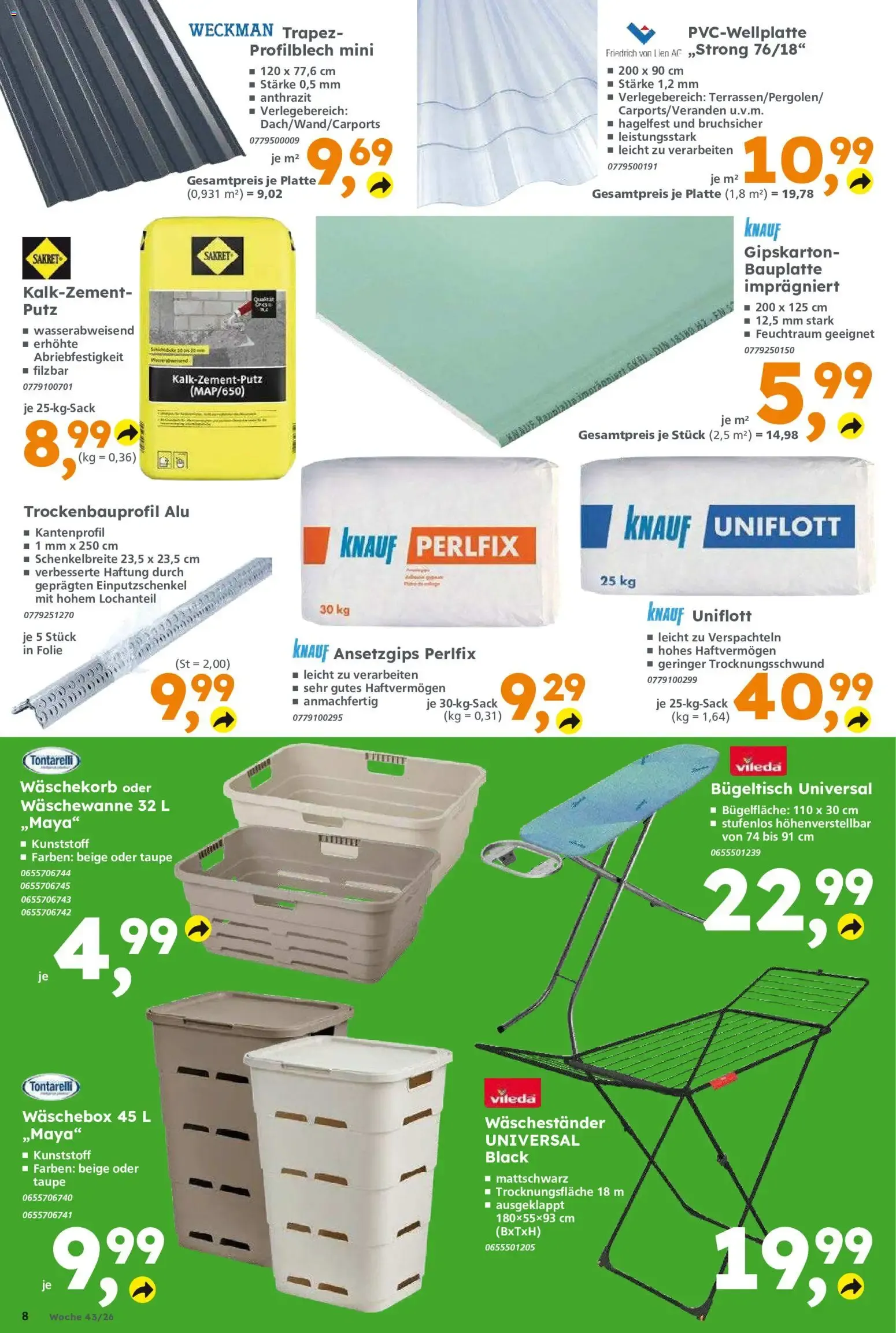 Globus Baumarkt Prospekt (ab 19.10.2026) zum Blättern von 19. Oktober bis 24. Oktober 2026 - Prospekt seite 8