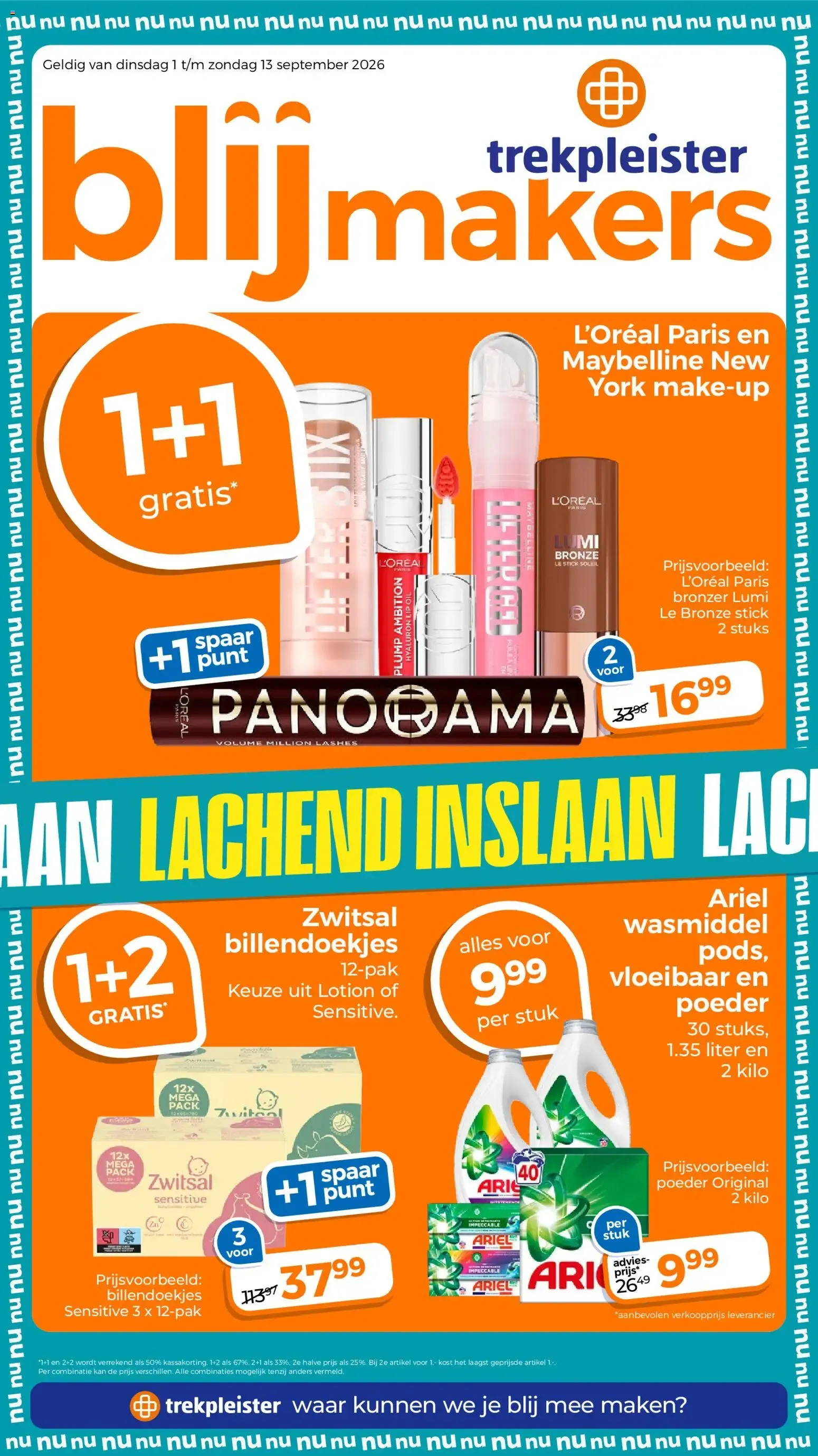 Trekpleister Blijmakers van 1 september tot 13 september 2026 - Folder pagina 1