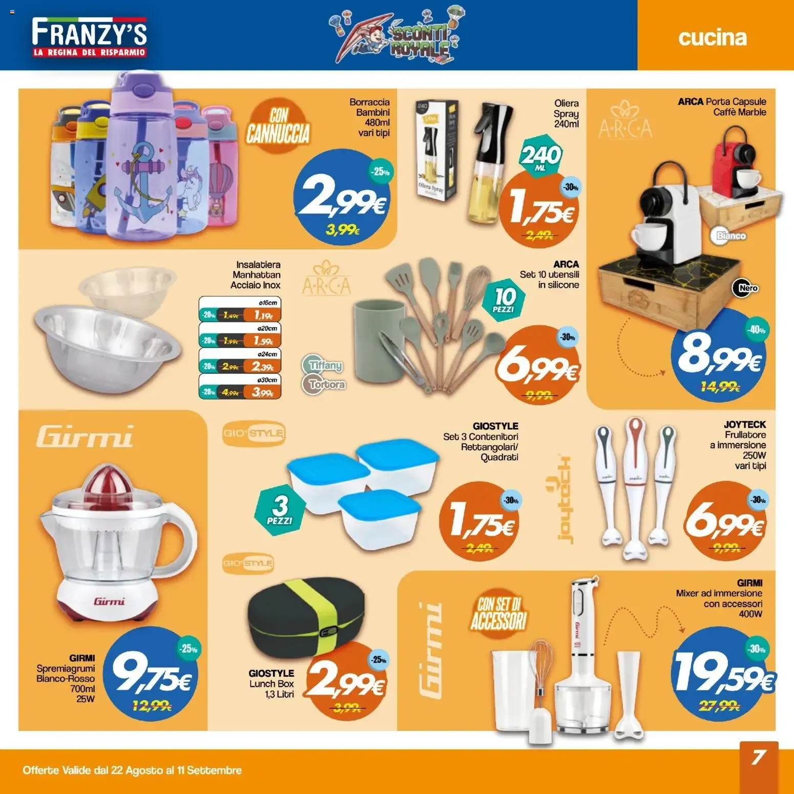 Franzy's Sconti Royale - La Regina del Risparmio da 22 agosto a 11 settembre di 2026 - Pagina del volantino 7