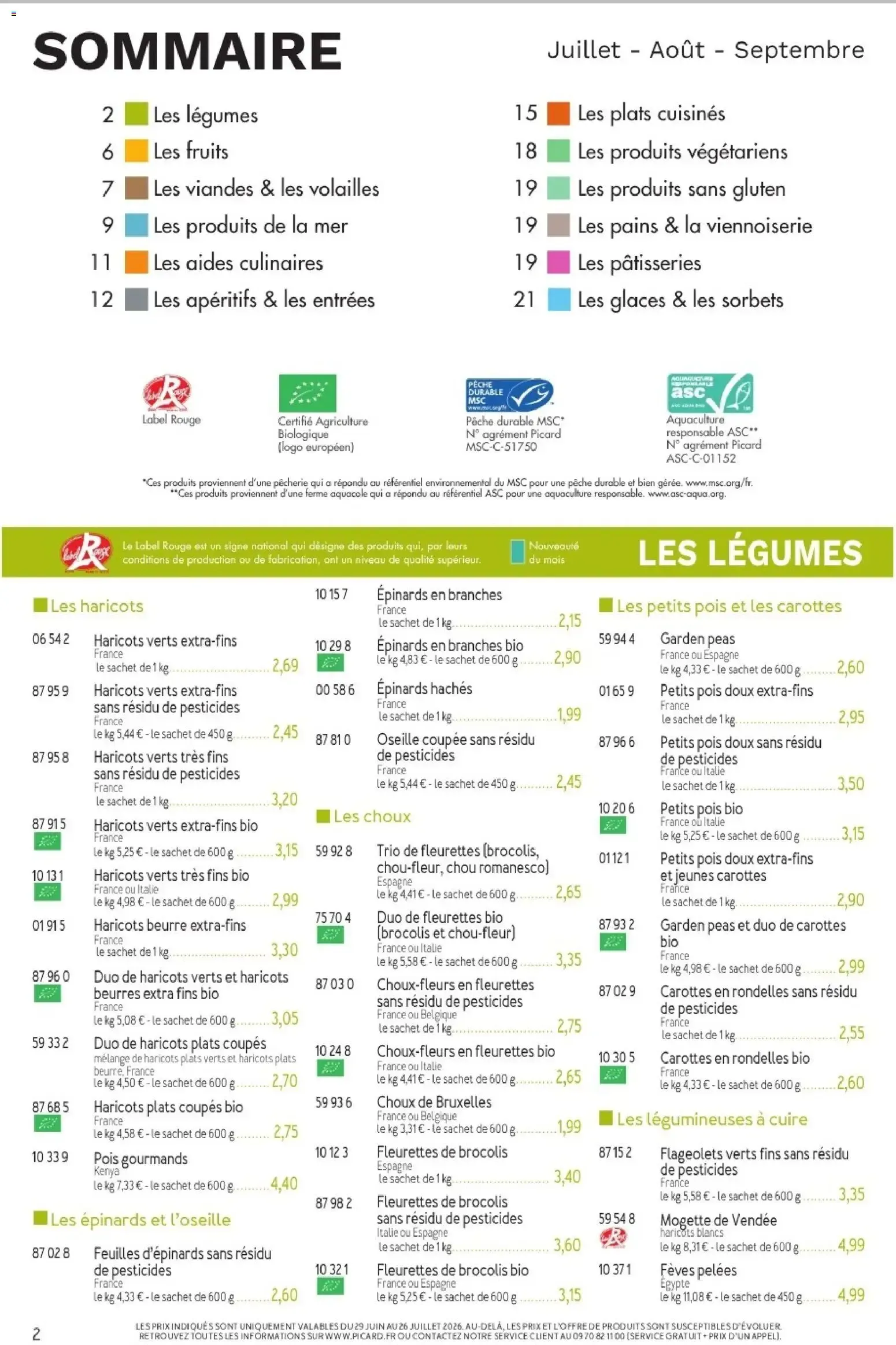 Picard - Catalogue Trimestriel à partir du 29/06/2026 - promo en ligne du 29 juin au 13 septembre 2026 - Catalogue page 2