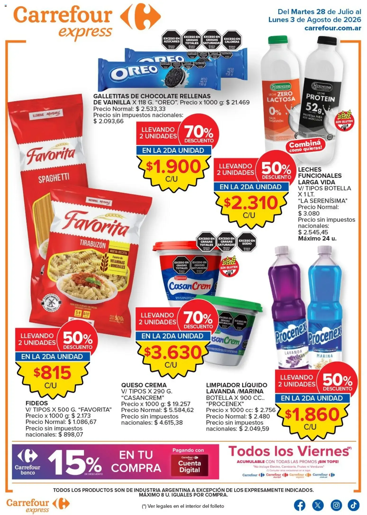 Ofertas de Carrefour Express ofertas || del 28/07/2026 - 03/08/2026 || Promociones 28 de julio al 3 de agosto 2026 - Página 1 del catálogo