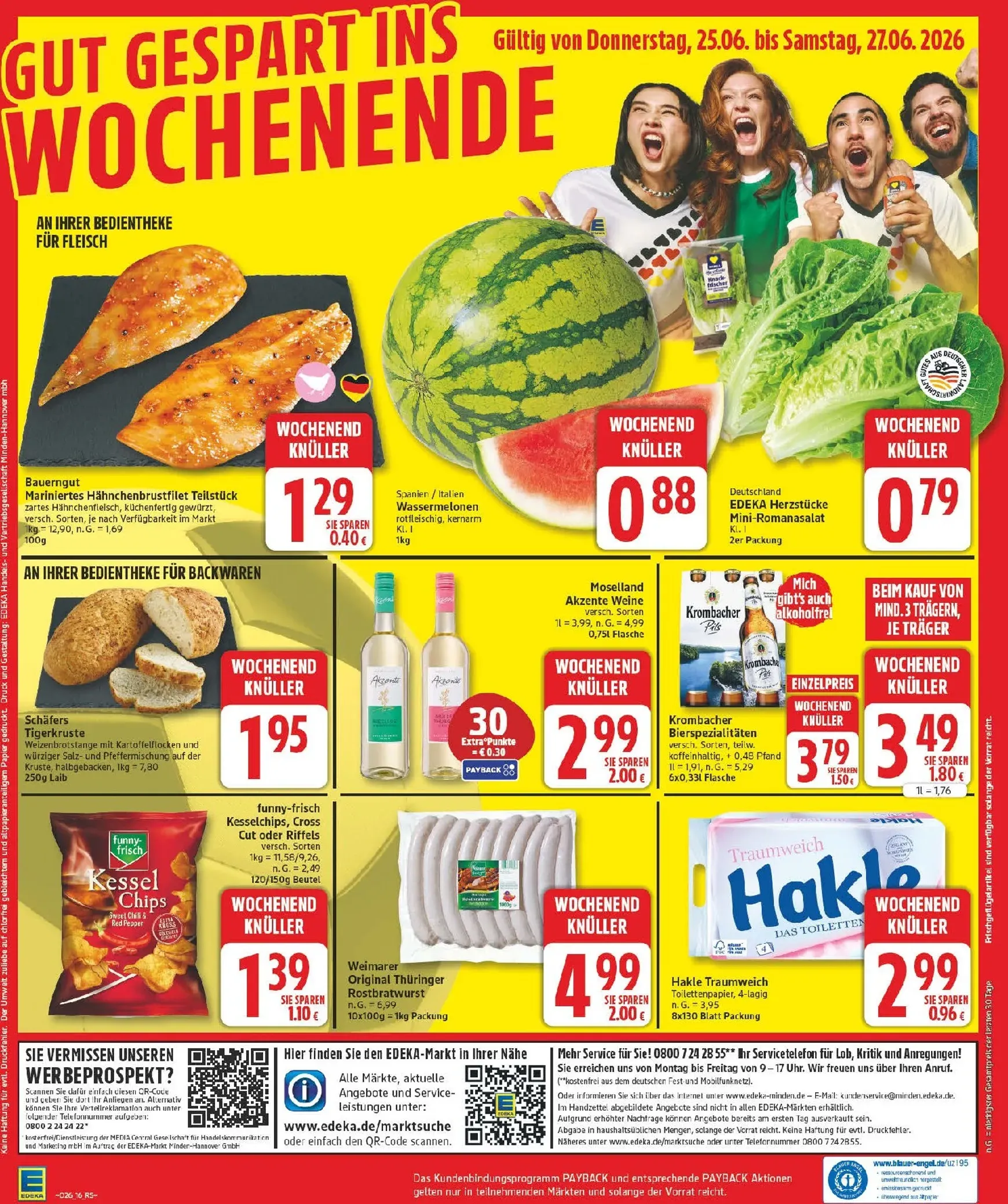 Edeka - Mega Preis der Woche! Prospekt – von Montag 22.06.2026 bis Samstag 27.06.2026 von 22. Juni bis 27. Juni 2026 - Prospekt seite 20