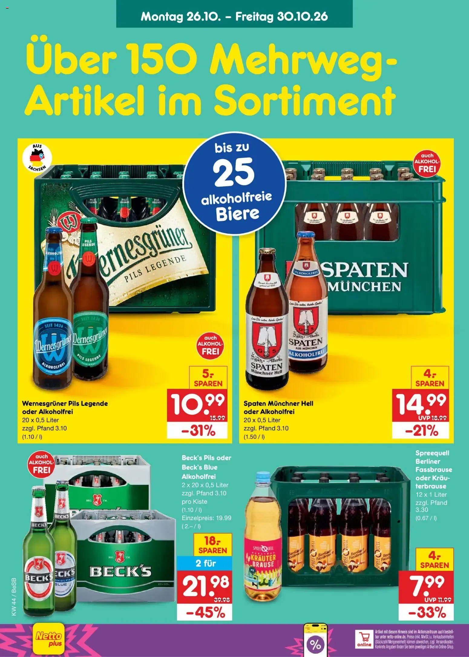 Netto Marken-Discount Prospekt (ab 26.10.2026) » Angebote von 26. Oktober bis 30. Oktober 2026 - Prospekt seite 32