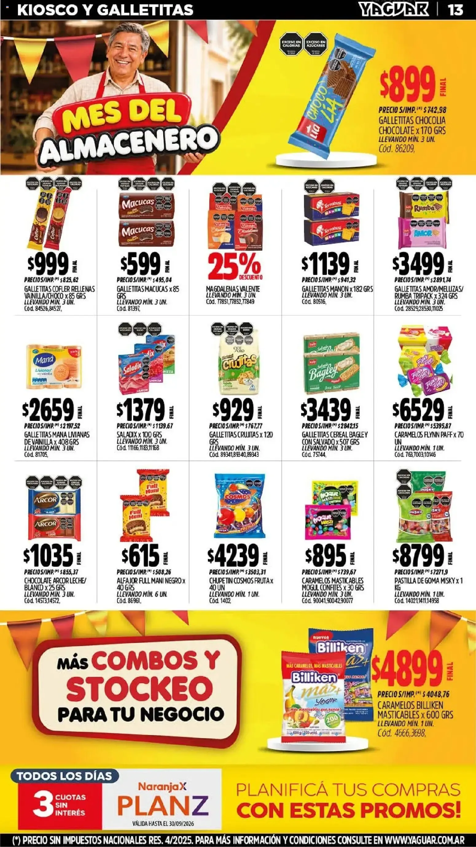Ofertas de Mayorista Yaguar - Mes del Almacenero 21 de septiembre al 27 de septiembre 2026 - Página 13 del catálogo