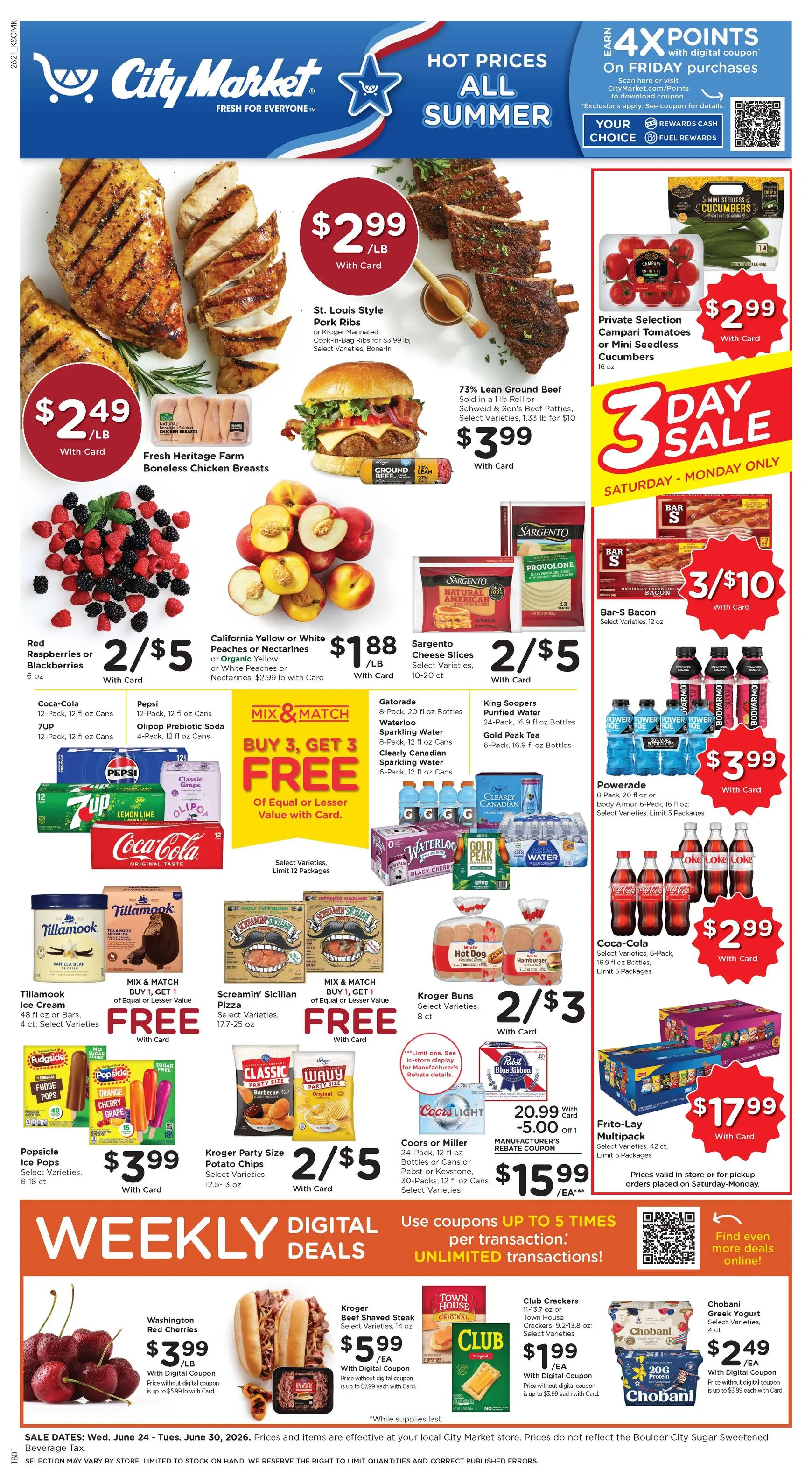 Current City Market leaflet valid from Wednesday 06/24/2026 to Tuesday 06/30/2026