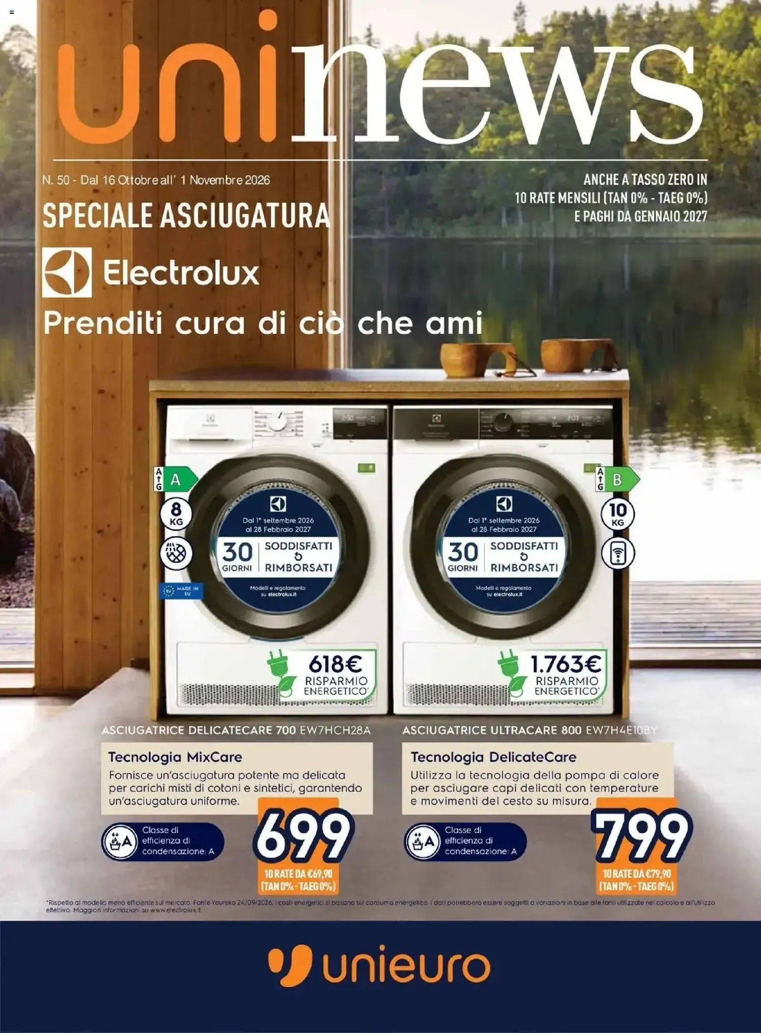 Nuovo Unieuro volantino Speciale Asciugatura da Unieuro! dal 16/10/2026 > offerte anteprima 🛍️ da 16 ottobre a 1 novembre di 2026 - Pagina del volantino 1
