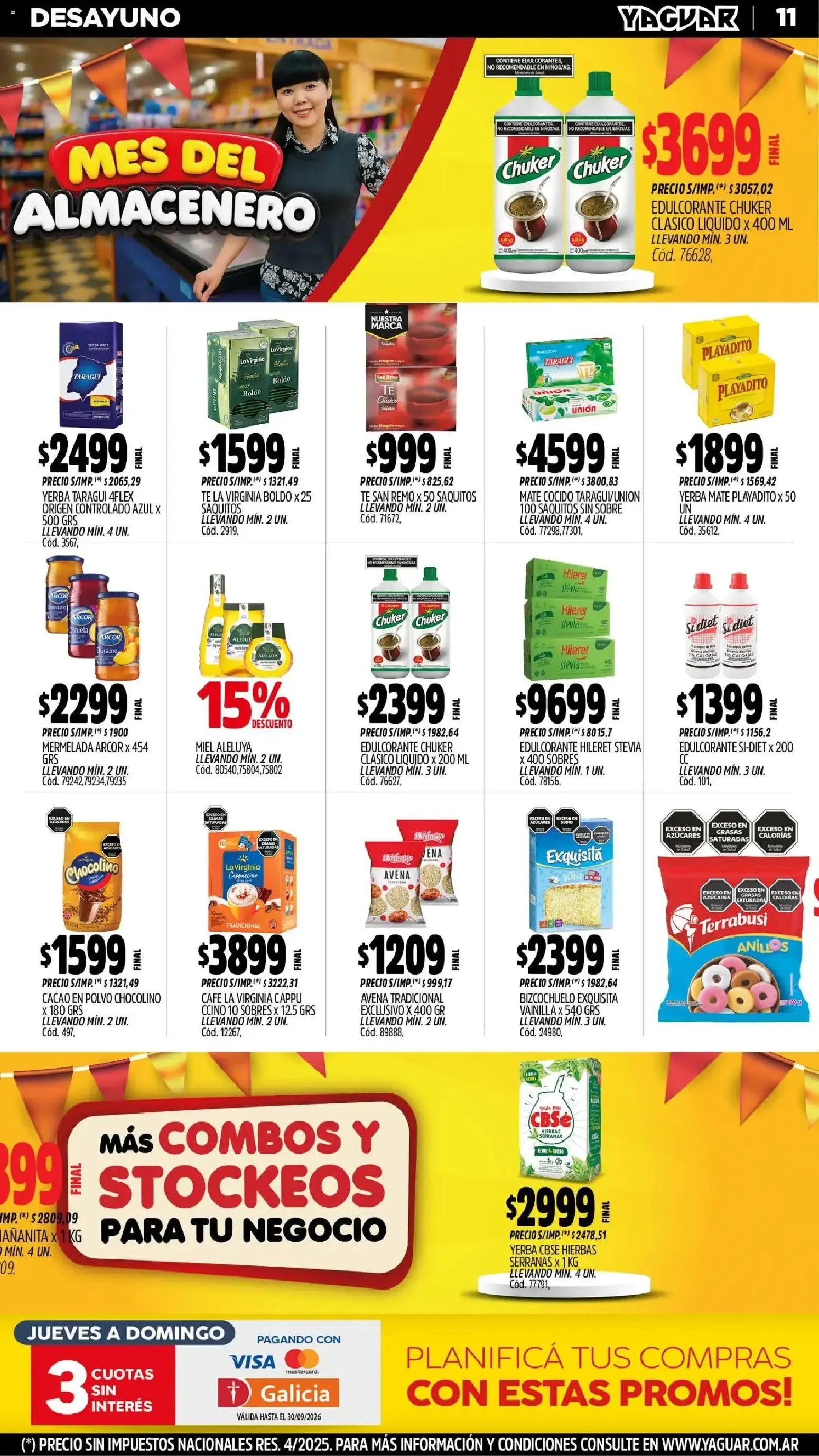 Ofertas de MAYORISTA YAGUAR MES DEL ALMACENERO 31 de agosto al 5 de septiembre 2026 - Página 11 del catálogo