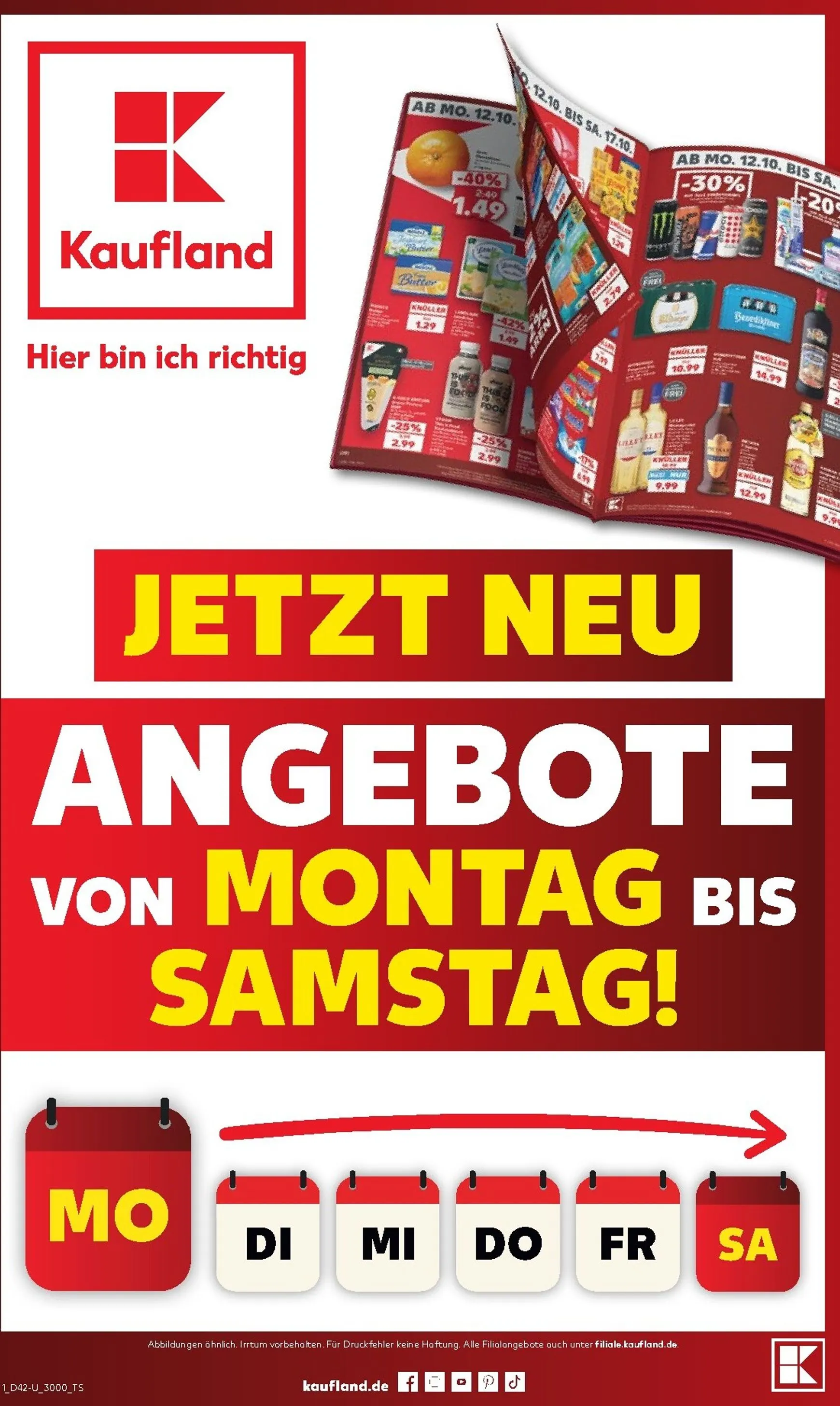 Kaufland Prospekt nächste Woche – von Montag 12.10.2026 bis Samstag 17.10.2026 von 12. Oktober bis 17. Oktober 2026 - Prospekt seite 1