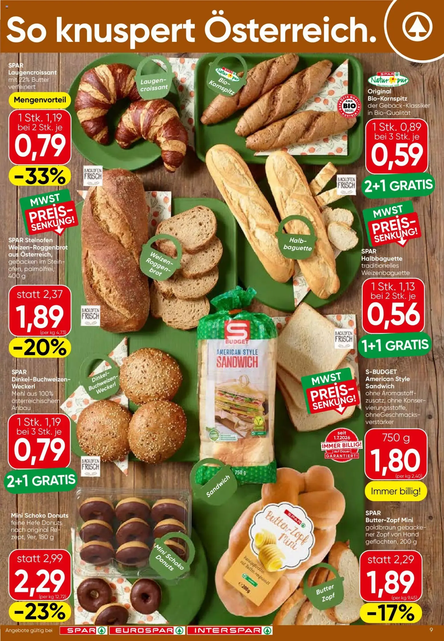 Spar - Flugblatt (03.09.2026) - Angebote und Prospekt von 3. September bis 9. September 2026 - Flugblätt seite  9