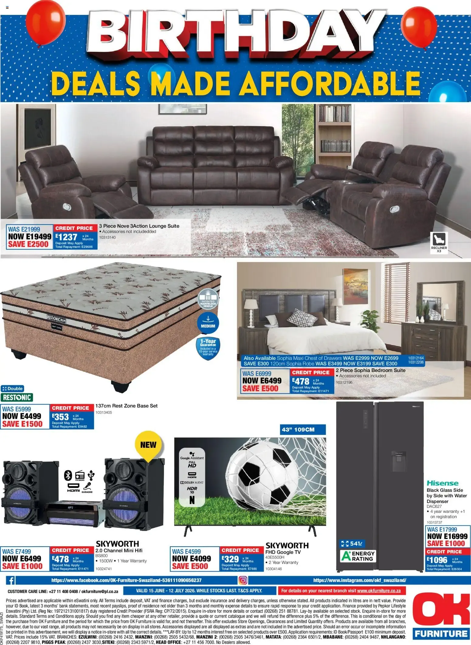 OK Furniture Birthday Sale from 15 June to 12 July 2026 - Catalogue Page 12