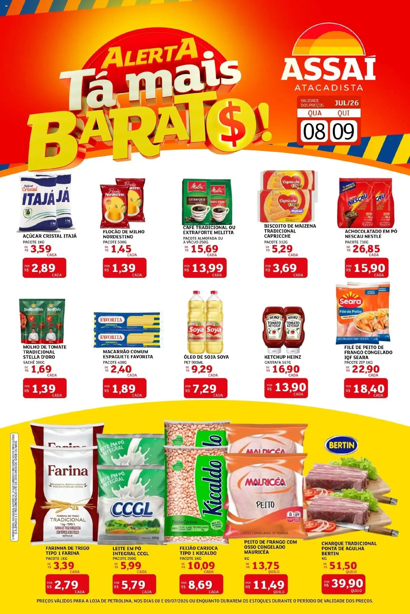 Encarte de Assaí Atacadista ofertas - PE de 08/07/2026 | Promoções Online 8 de julho até 9 de julho 2026 - Pagina 1