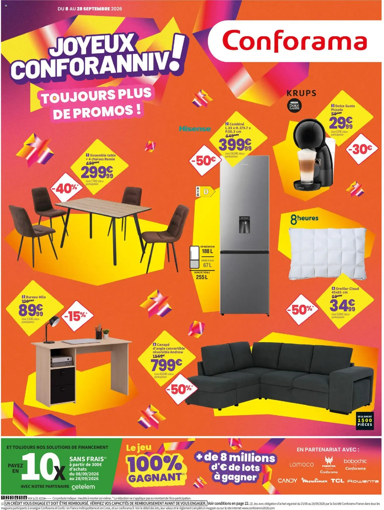 Joyeux Conforanniv! Toujours plus de promos! du 8 septembre au 28 septembre 2026 - Catalogue page 1
