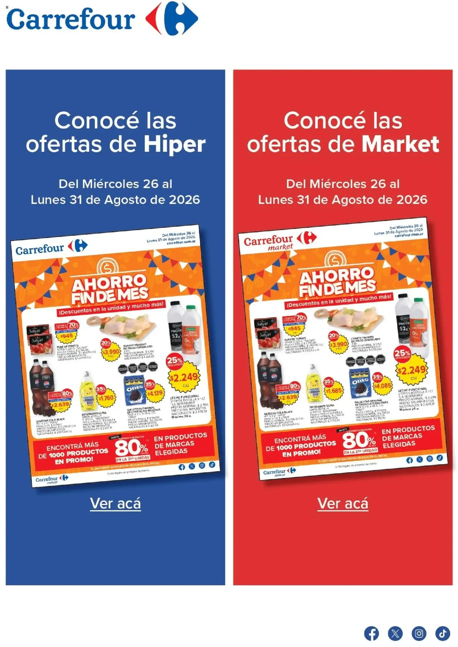 Ofertas de Carrefour ofertas || del 26/08/2026 - 31/08/2026 || Promociones 26 de agosto al 31 de agosto 2026 - Página 1 del catálogo