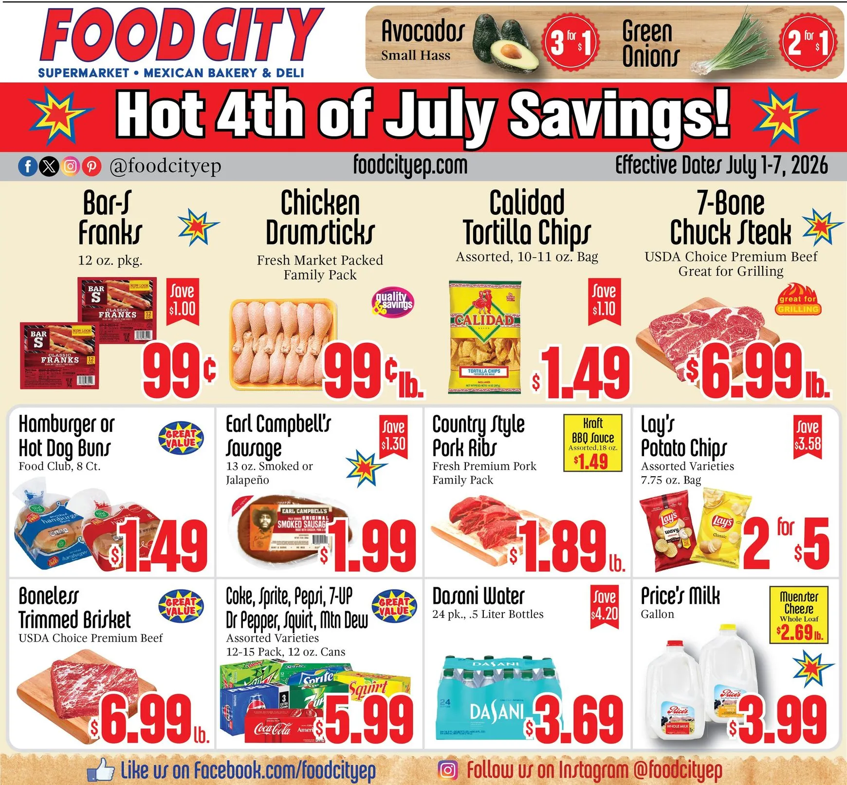 Weekly ad Hot 4th of July Savings! from July 1 to July 7 2026 - Page 1