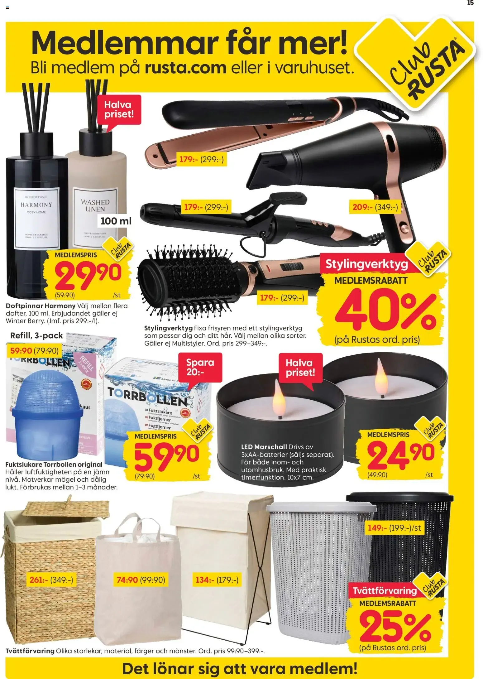 Rusta erbjudanden från 12/10/2026 - 18/10/2026 > Reklamblad nuvarande rabatter från 12 oktober till 18 oktober 2026 - Reklamblad sidor 15