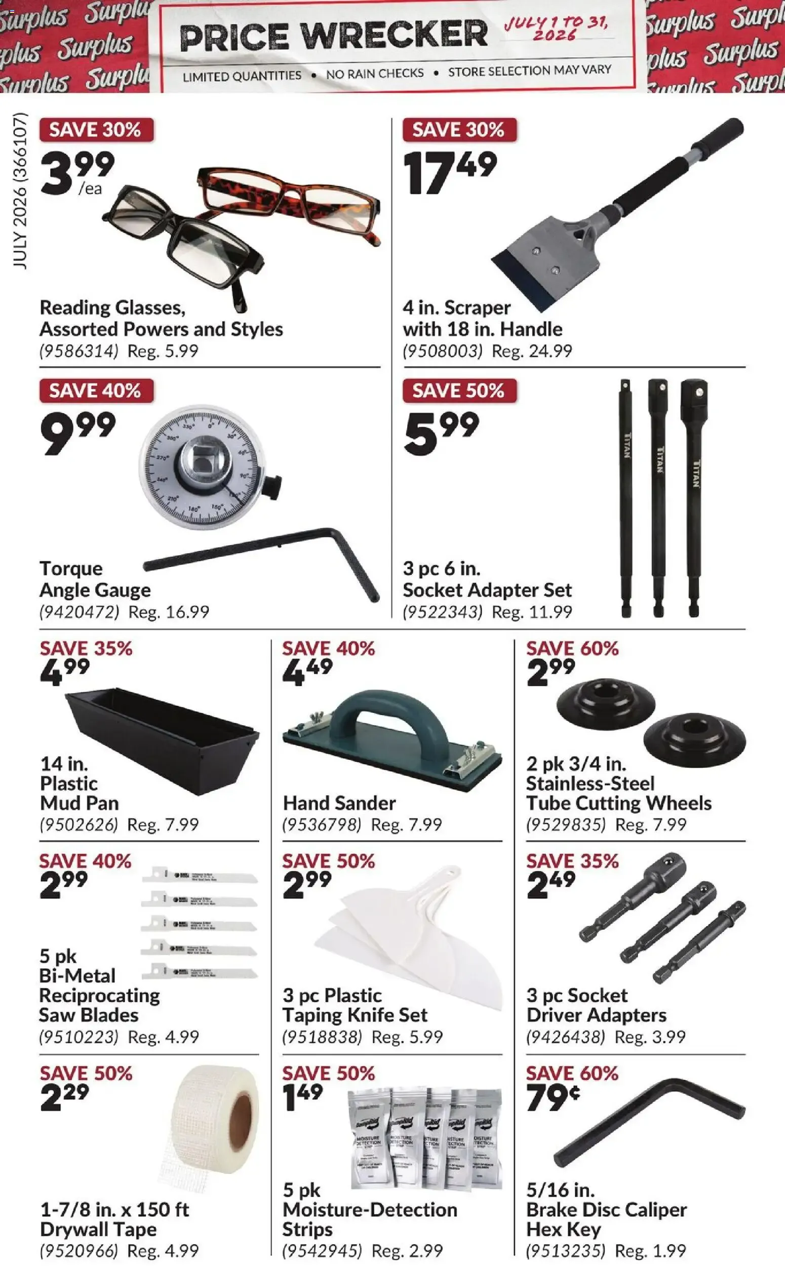 Princess Auto flyer - Price Wrecker from Jul 1, 2026 > weekly specials & deals from July 1 to July 31 2026 - flyer page 13