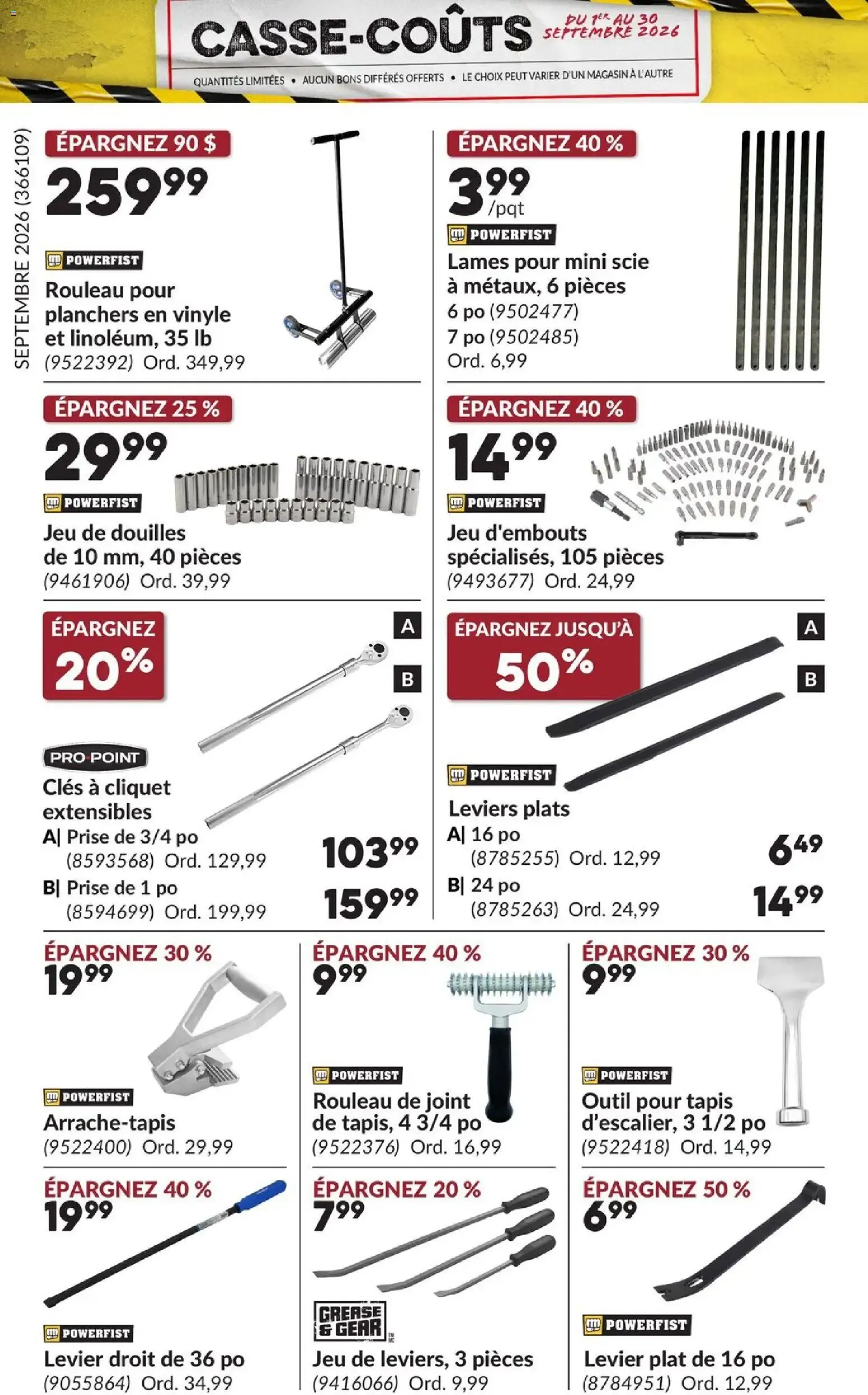 Princess Auto Casse-Coûts from September 1 to September 30 2026 - flyer page 4