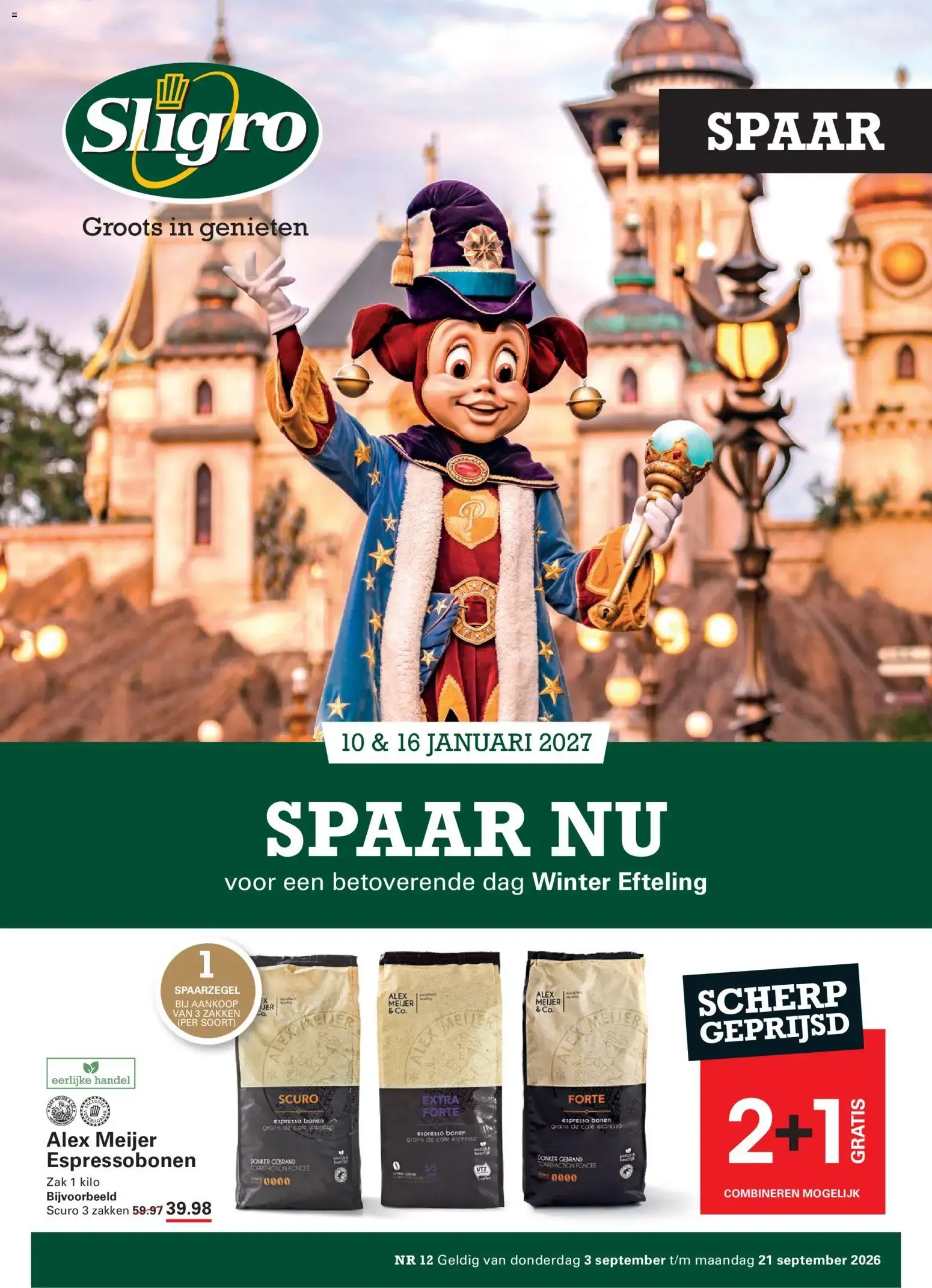 Sligro | Spaar Nu voor Winter Efteling van 3 september tot 21 september 2026 - Folder pagina 1