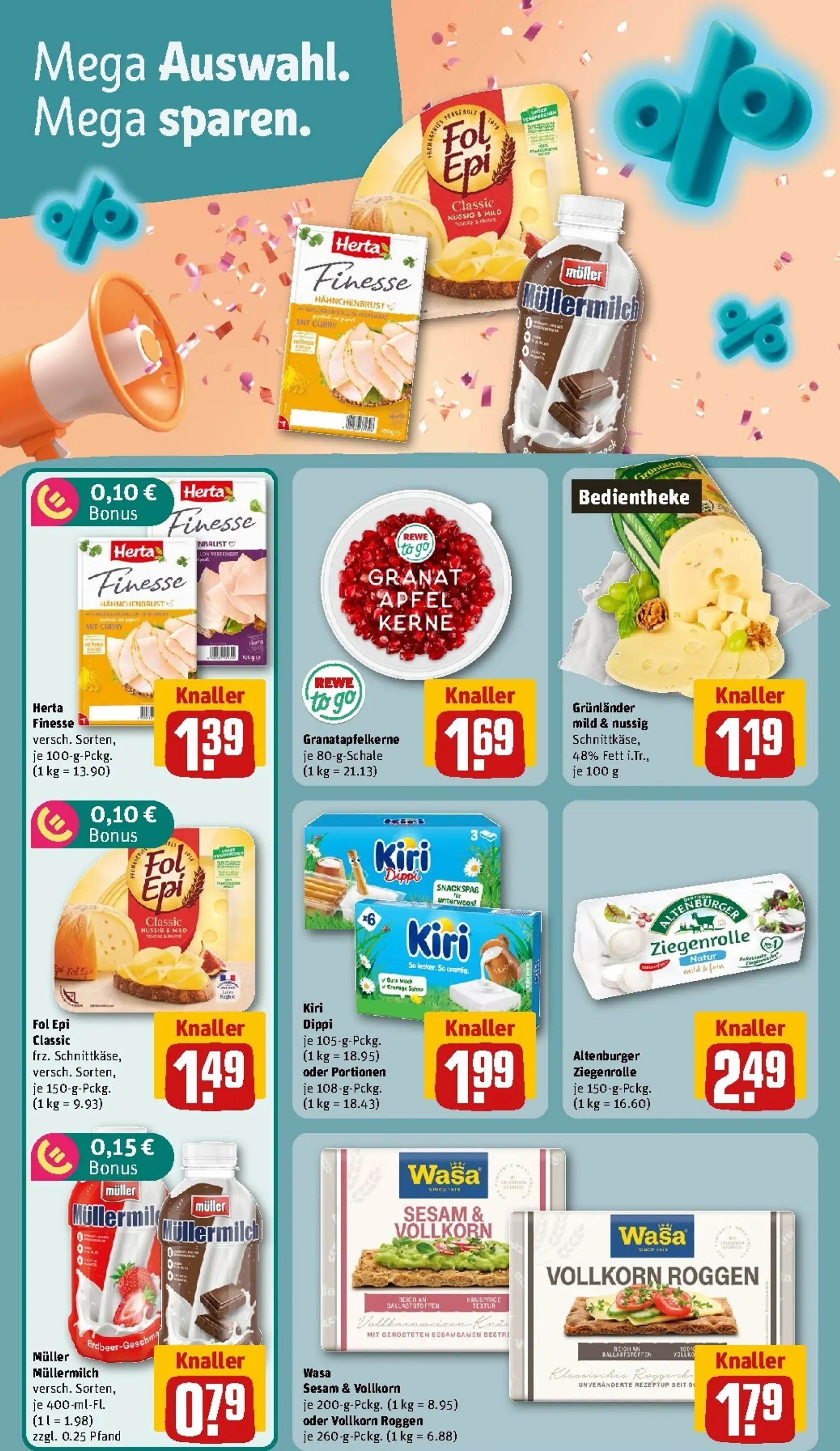 Die REWE Jubelwochen Mega Angebote, mega sparen! von 21. September bis 27. September 2026 - Prospekt seite 6