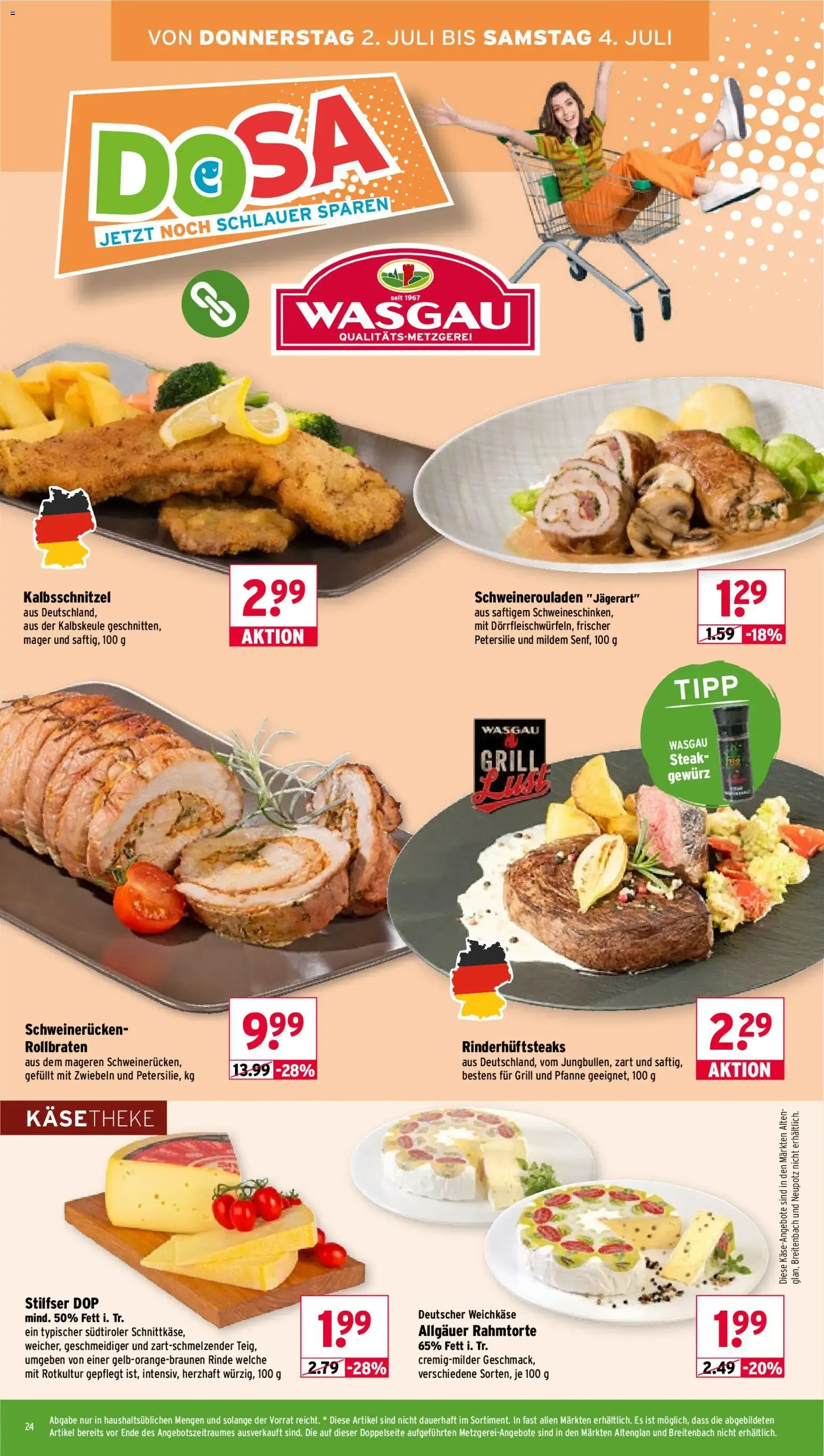 Wasgau Prospekt (ab 29.06.2026) zum Blättern von 29. Juni bis 4. Juli 2026 - Prospekt seite 24
