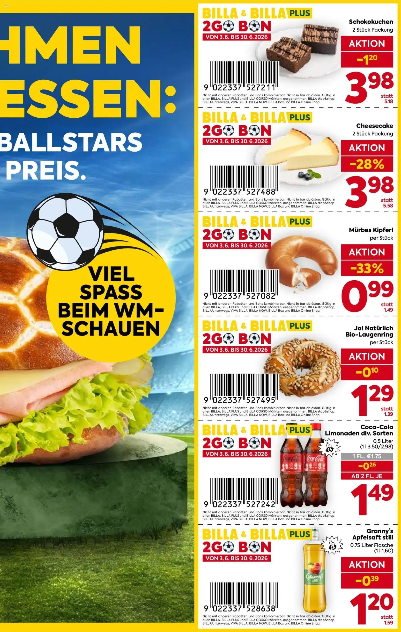 Billa Plus 2Go Bons von 03.06.2026 - Aktuelle Angebote von 3. Juni bis 30. Juni 2026 - Flugblätt seite  3