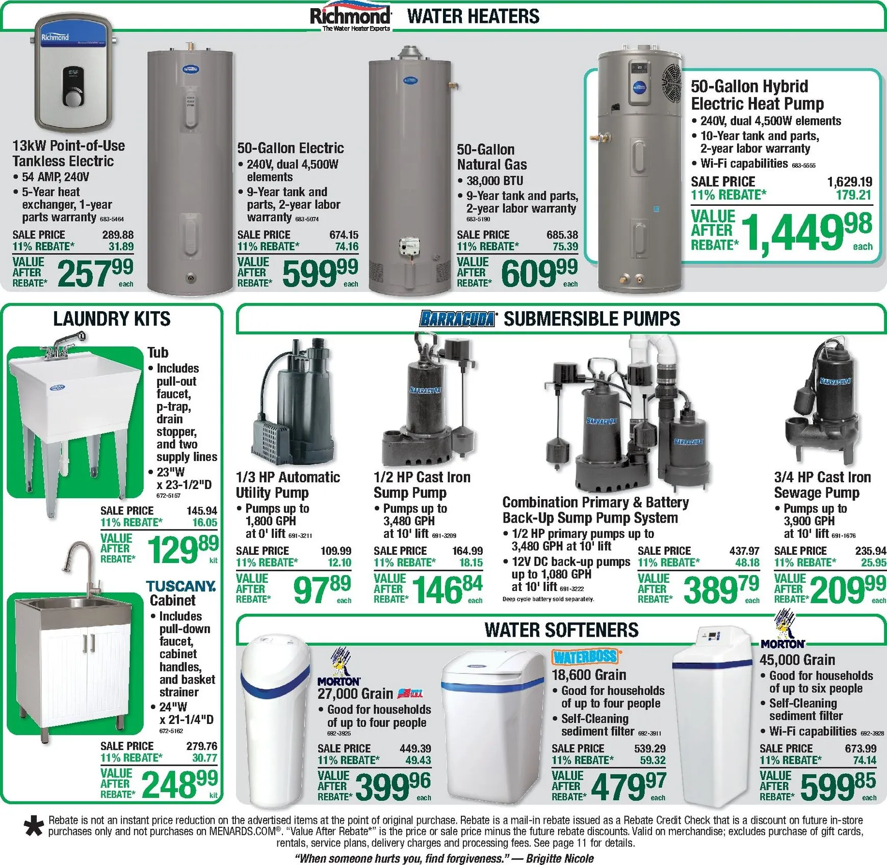 Weekly ad 11% Rebate on Everything! Menards from September 17 to September 27 2026 - Page 15