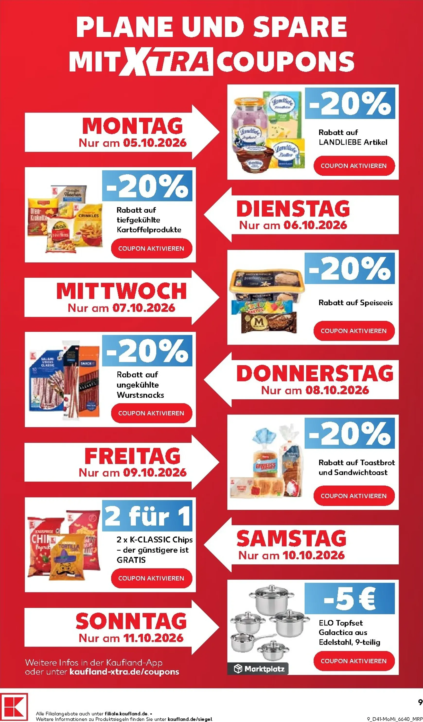 Kaufland Německo - Richtig Sparen Zum Wochenstart Prospekt nächste Woche – von Montag 05.10.2026 bis Mittwoch 07.10.2026 von 5. Oktober bis 7. Oktober 2026 - Prospekt seite 9