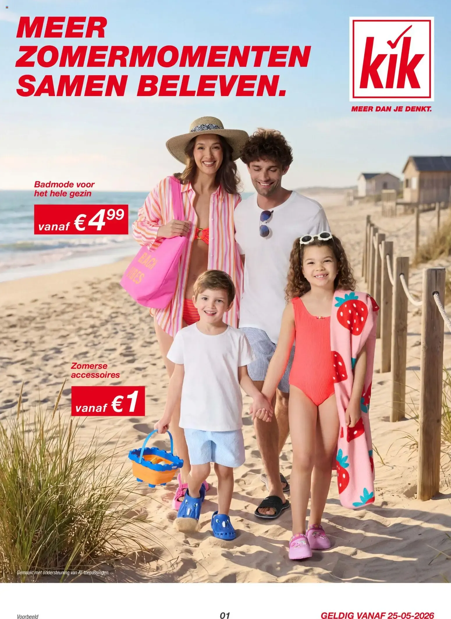 KiK: Meer zomermomenten samen beleven. van 25 mei tot 5 juli 2026 - Folder pagina 1