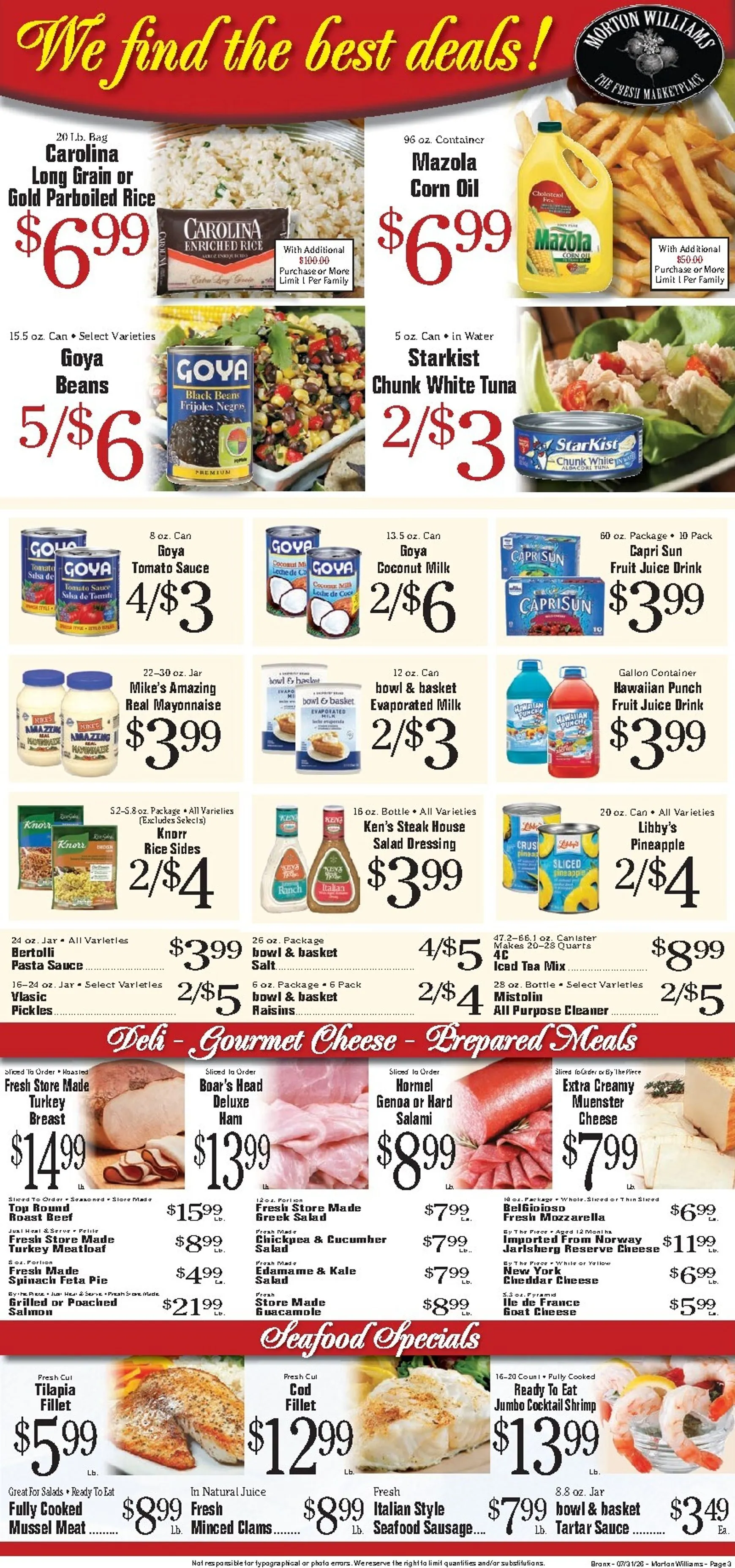 Weekly ad Current Morton Williams - Bronx leaflet valid from Friday 07/31/2026 to Thursday 08/06/2026 from July 31 to August 6 2026 - Page 3