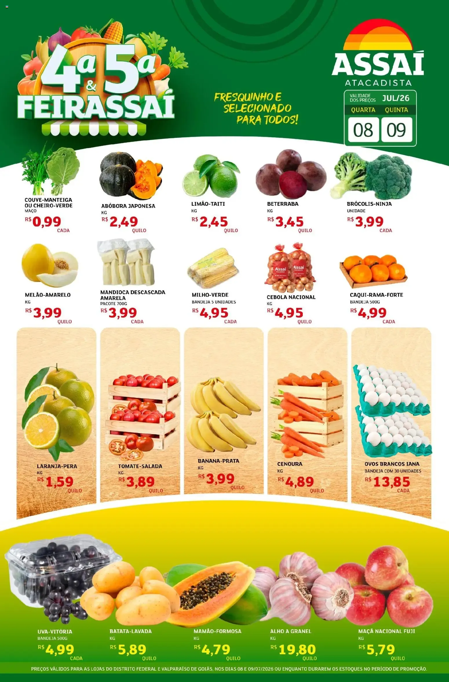 Encarte de Assaí Atacadista ofertas - DF de 08/07/2026 | Promoções Online 8 de julho até 9 de julho 2026 - Pagina 1