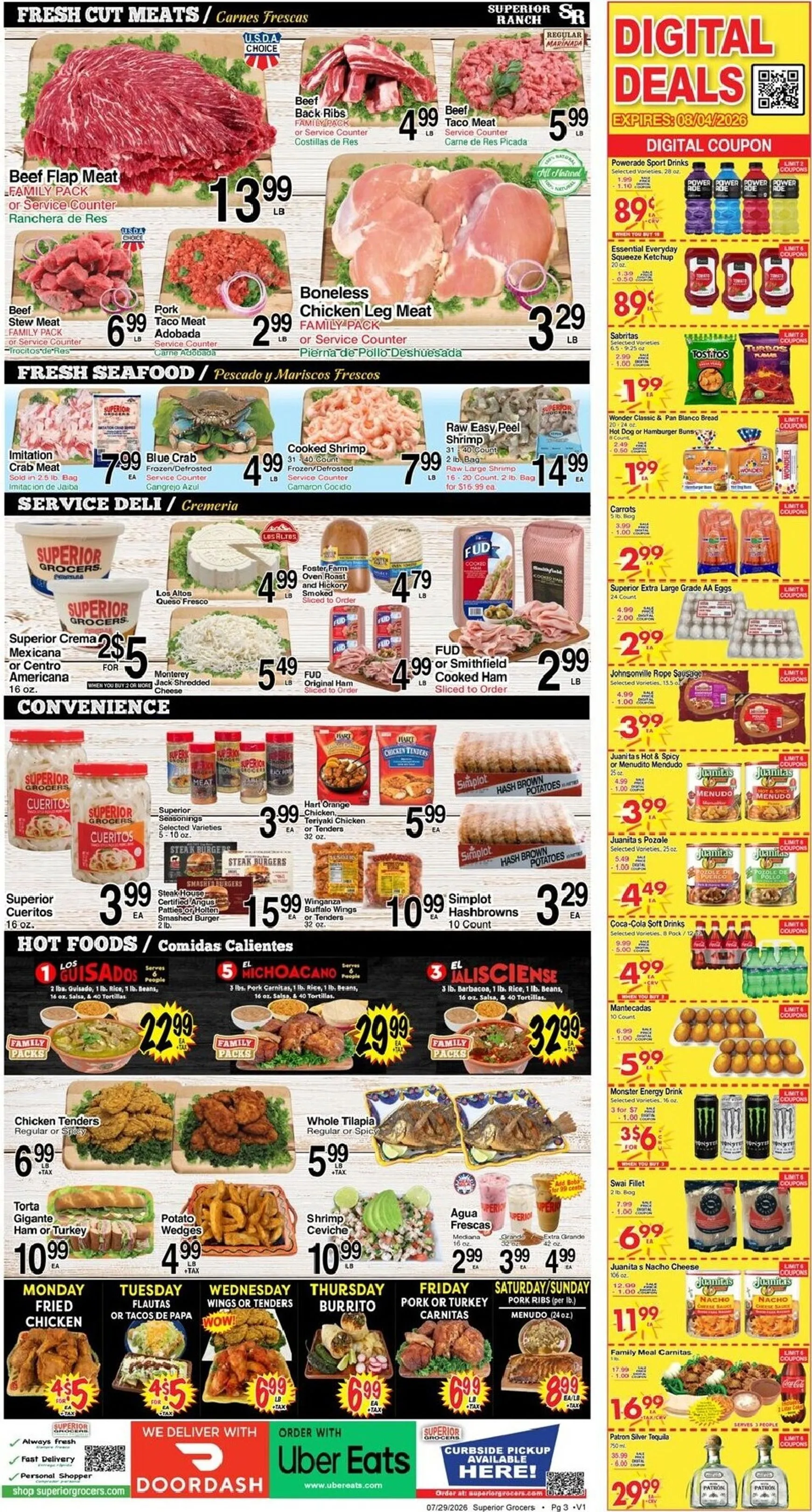 Weekly ad Current Superior Grocers leaflet valid from Wednesday 07/29/2026 to Tuesday 08/04/2026 from July 29 to August 4 2026 - Page 3