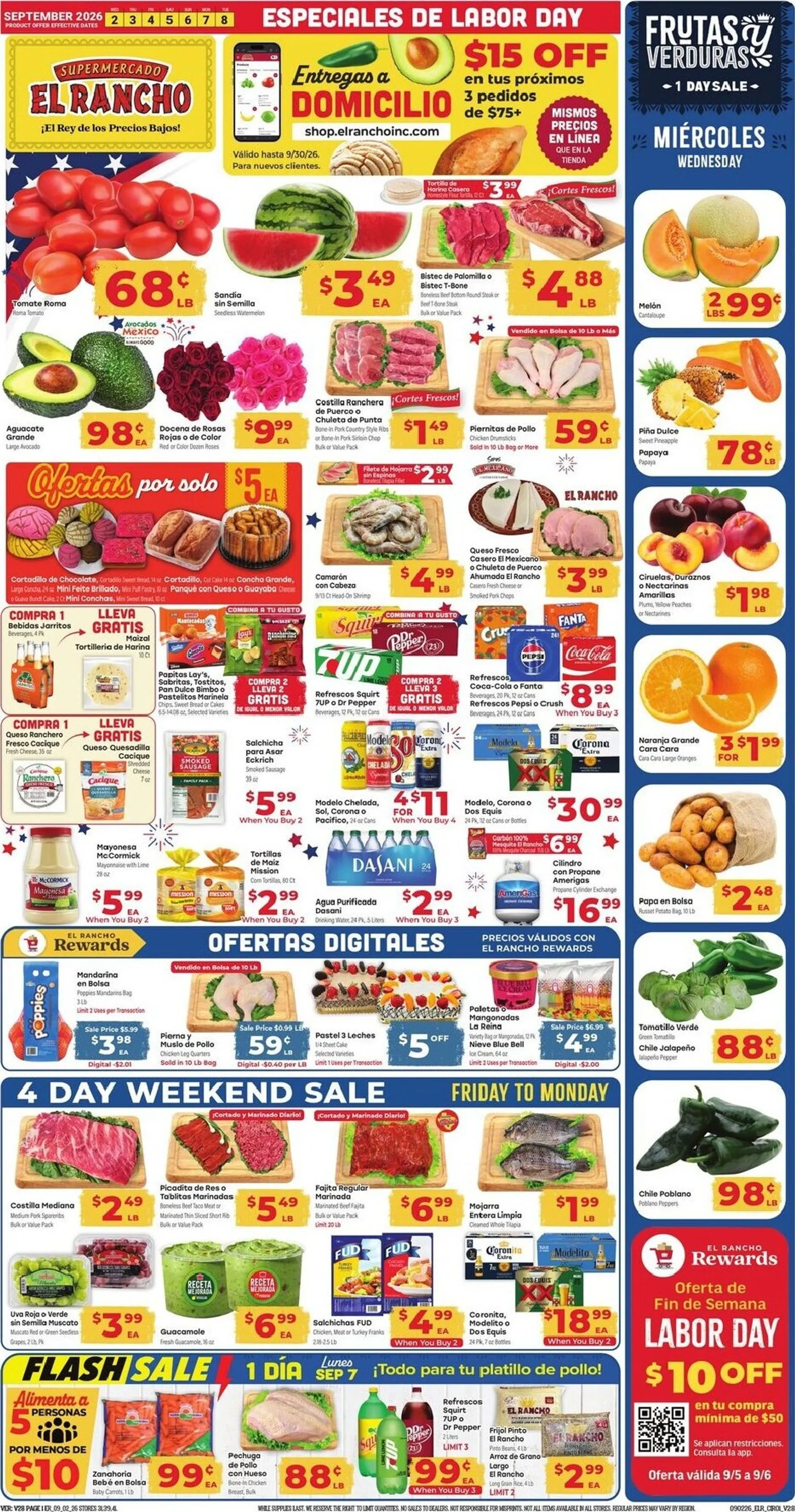 Current El Rancho leaflet valid from Wednesday 09/02/2026 to Tuesday 09/08/2026
