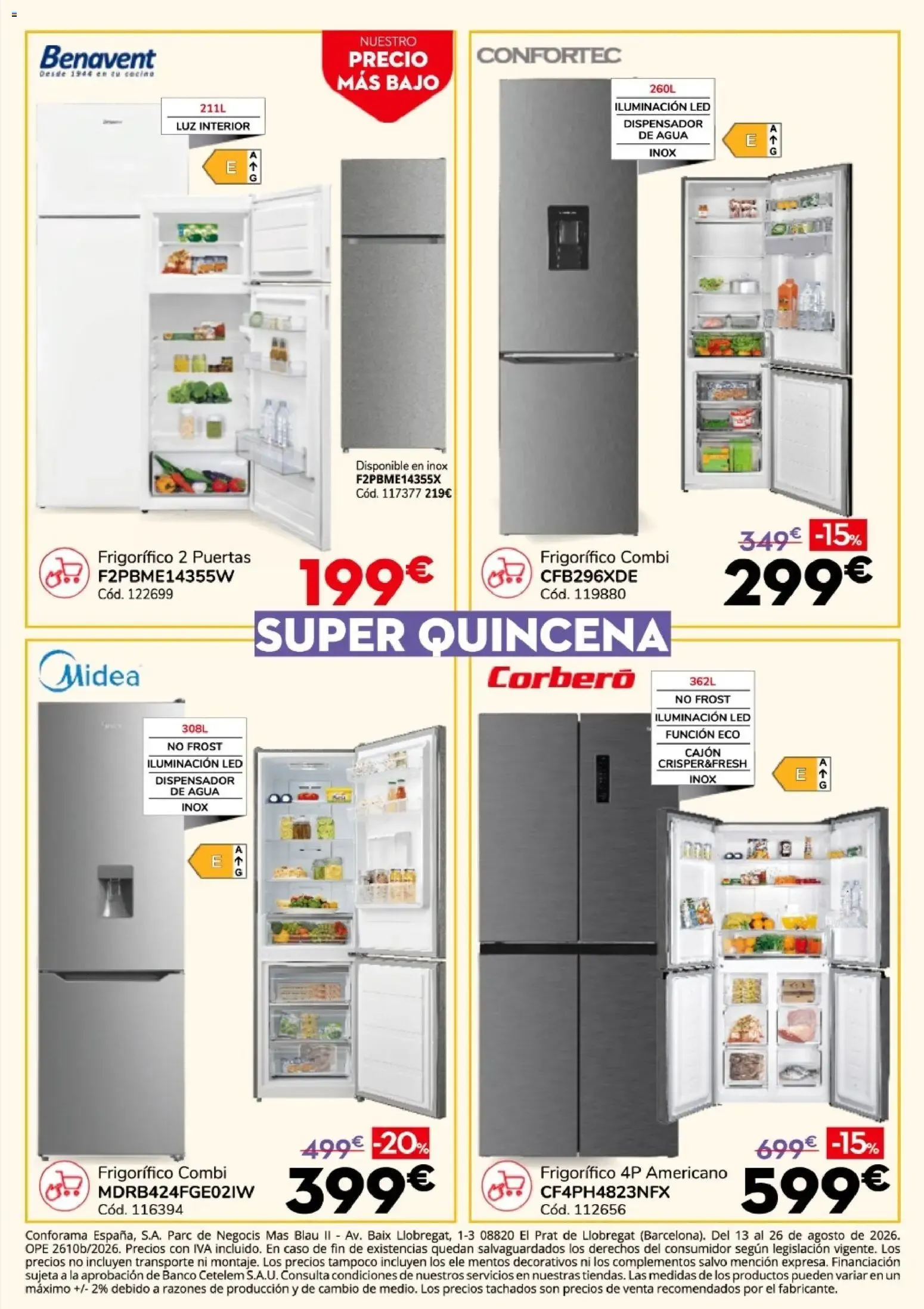 Catálogo de Conforama Super Quincena 13/08/2026 - 26/08/2026 13 de agosto al 26 de agosto 2026 - Página 16