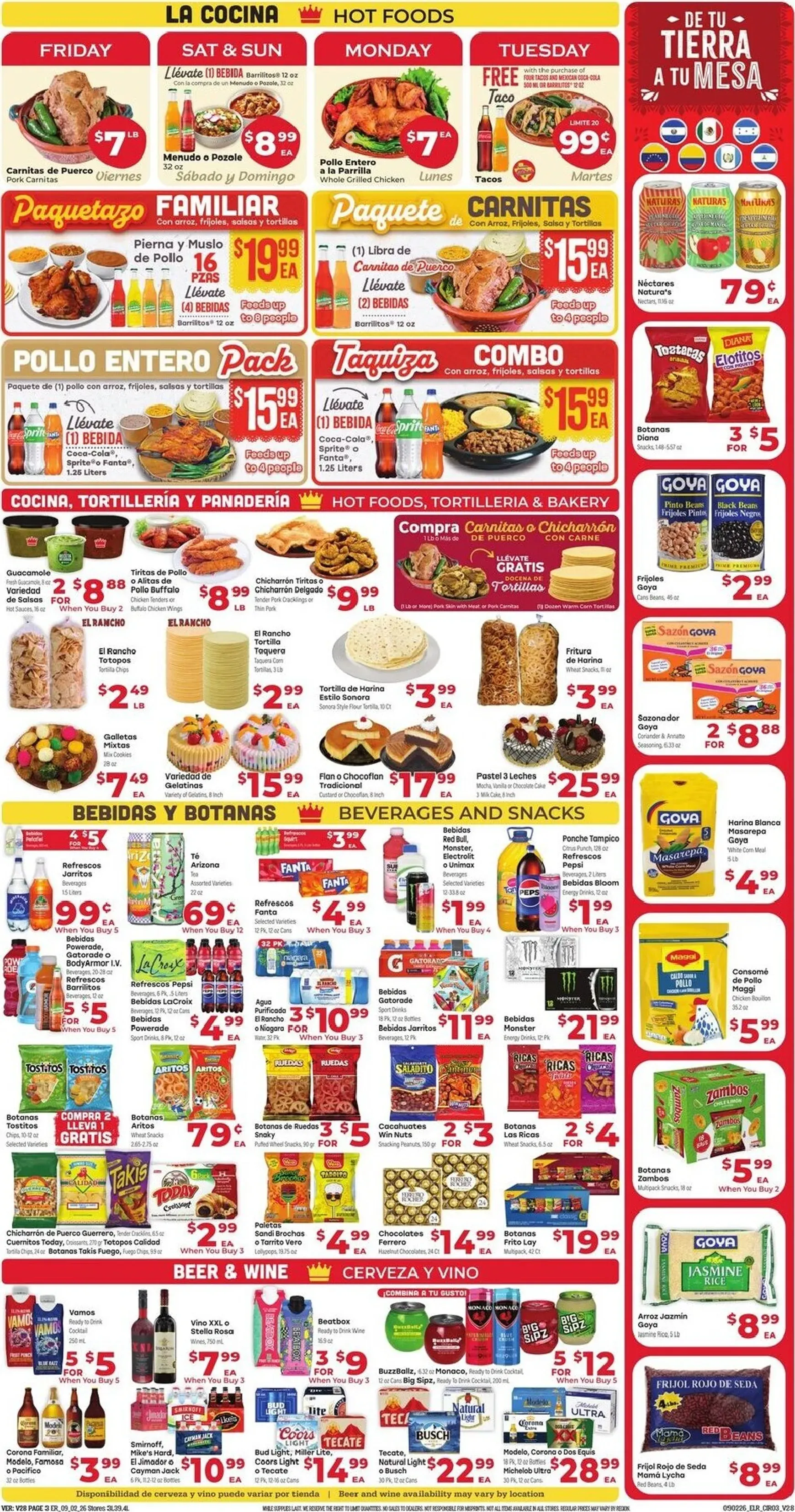 Weekly promotion Current El Rancho leaflet valid from Wednesday 09/02/2026 to Tuesday 09/08/2026 spanning from September 2 to September 8 2026 - Page 3 for Catalogue 365