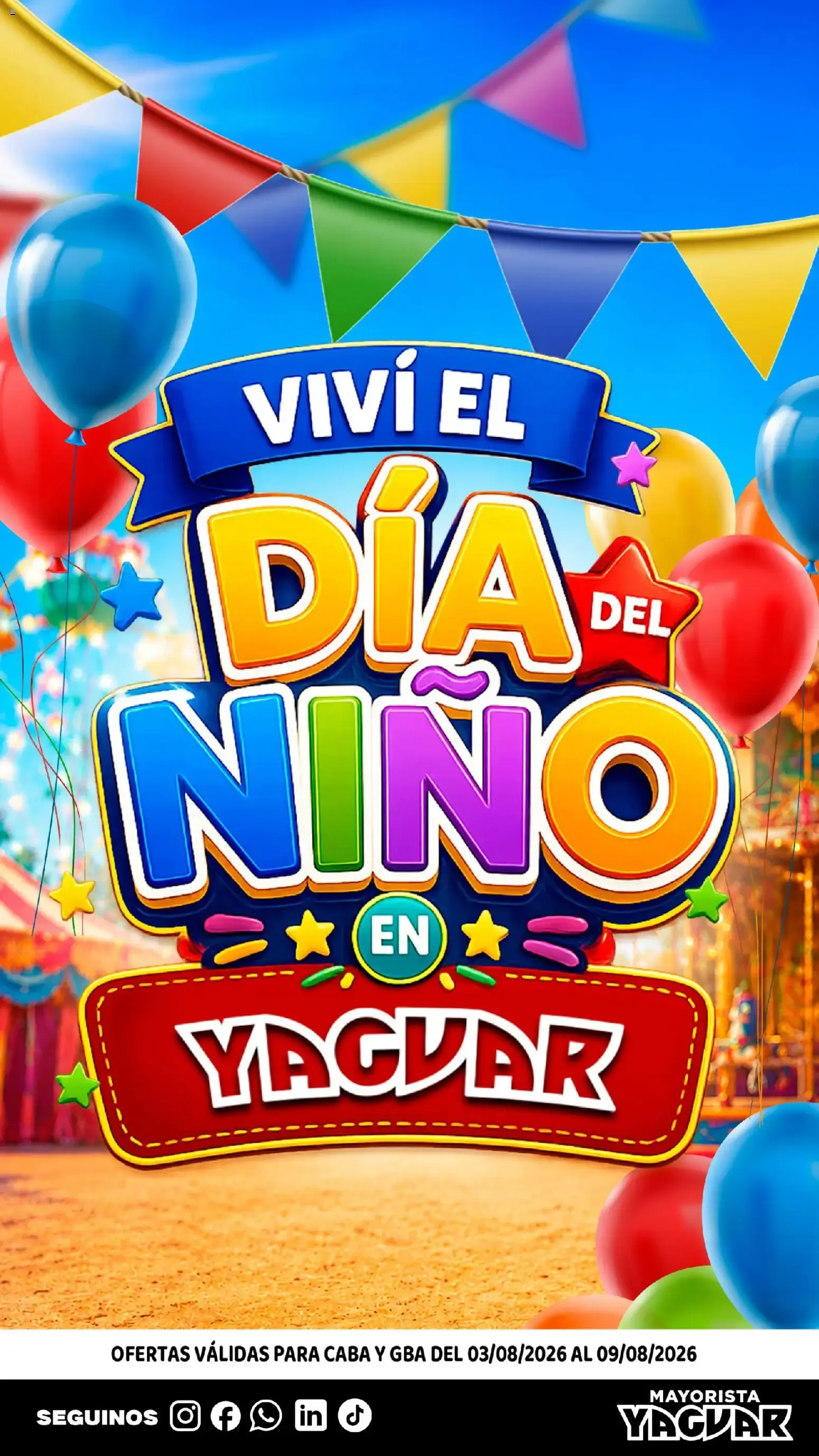 Ofertas de Viví el Día del Niño en Yaguar 3 de agosto al 9 de agosto 2026 - Página 1 del catálogo