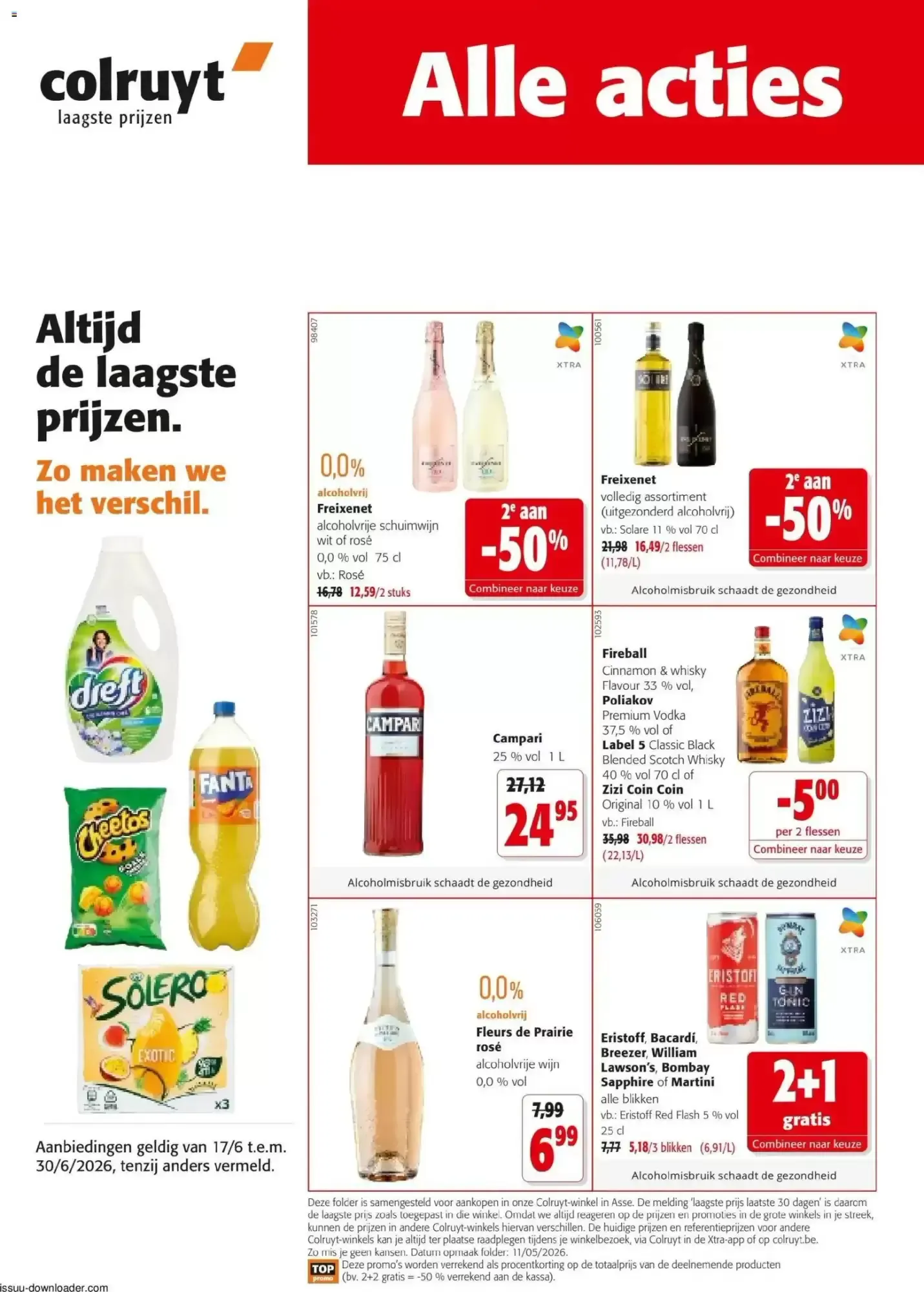 Alle acties van 17 juni tot 30 juni 2026 - folder pagina 1