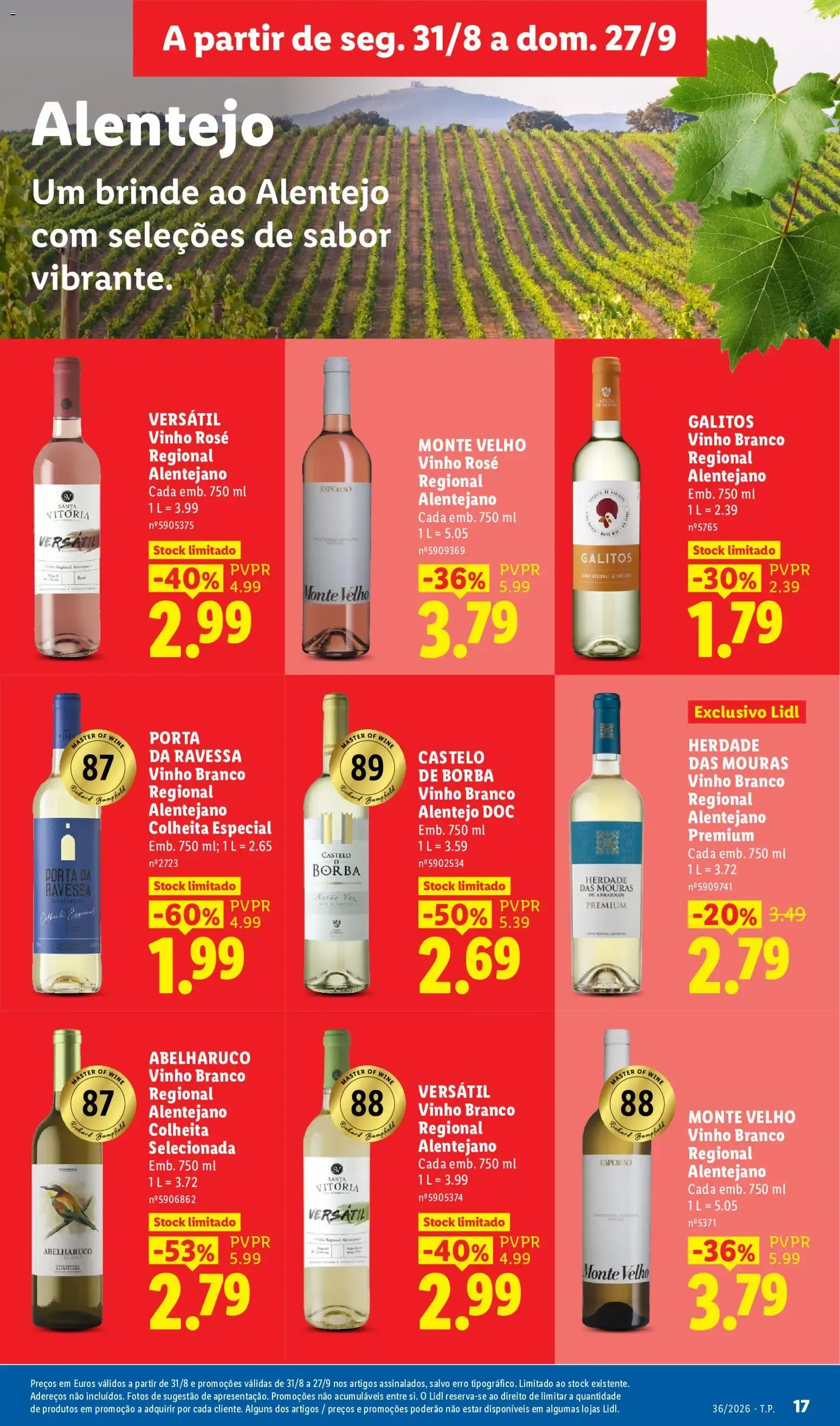 Folheto VINHOS & QUEIJOS ENCHIDOS de 31 de agosto até 27 de setembro 2026 - Pagina 17