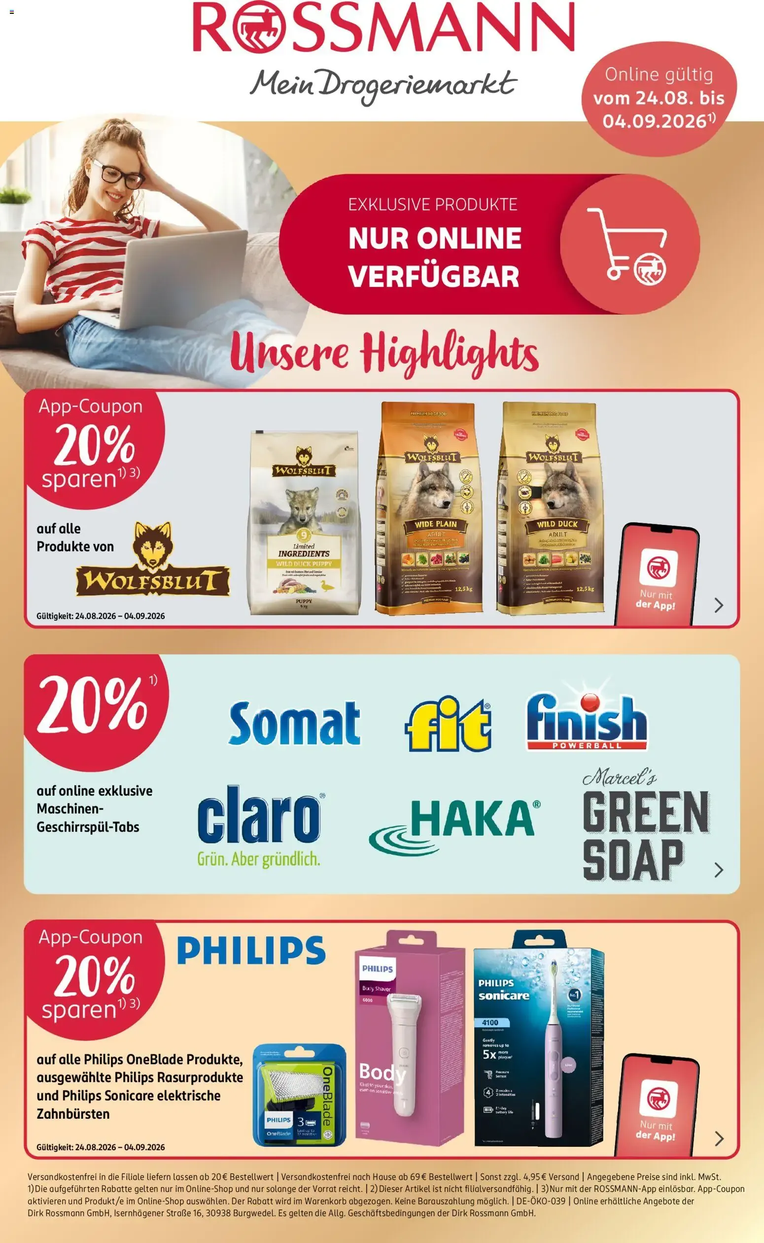 Rossmann Prospekt ab 24.08.2026 > Rossmann Onlineprospekt von 24. August bis 4. September 2026 - Prospekt seite 1