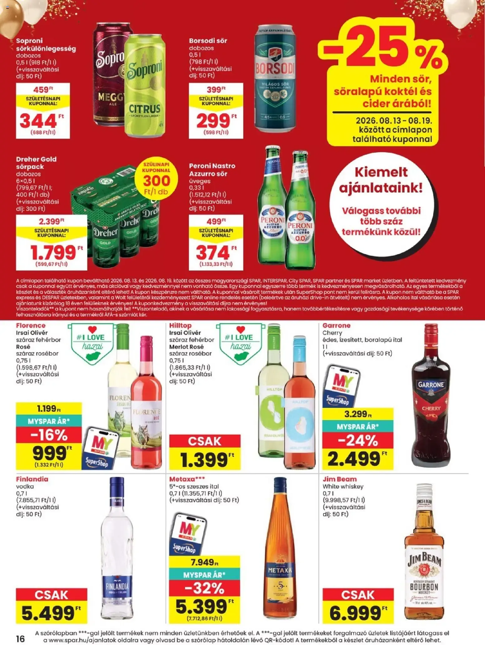 Katalógus Spar akciós újság - 2026.08.13.-tól augusztus 13.-tól augusztus 19.-ig 2026. - Oldal 16