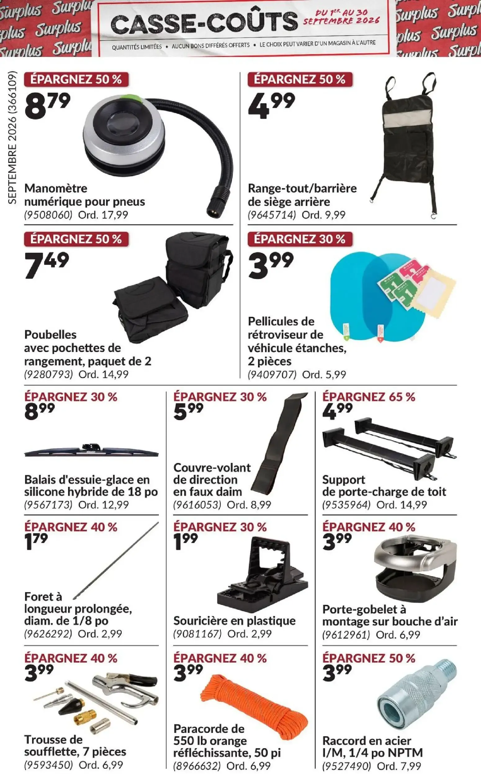 Princess Auto Casse-Coûts from September 1 to September 30 2026 - flyer page 18