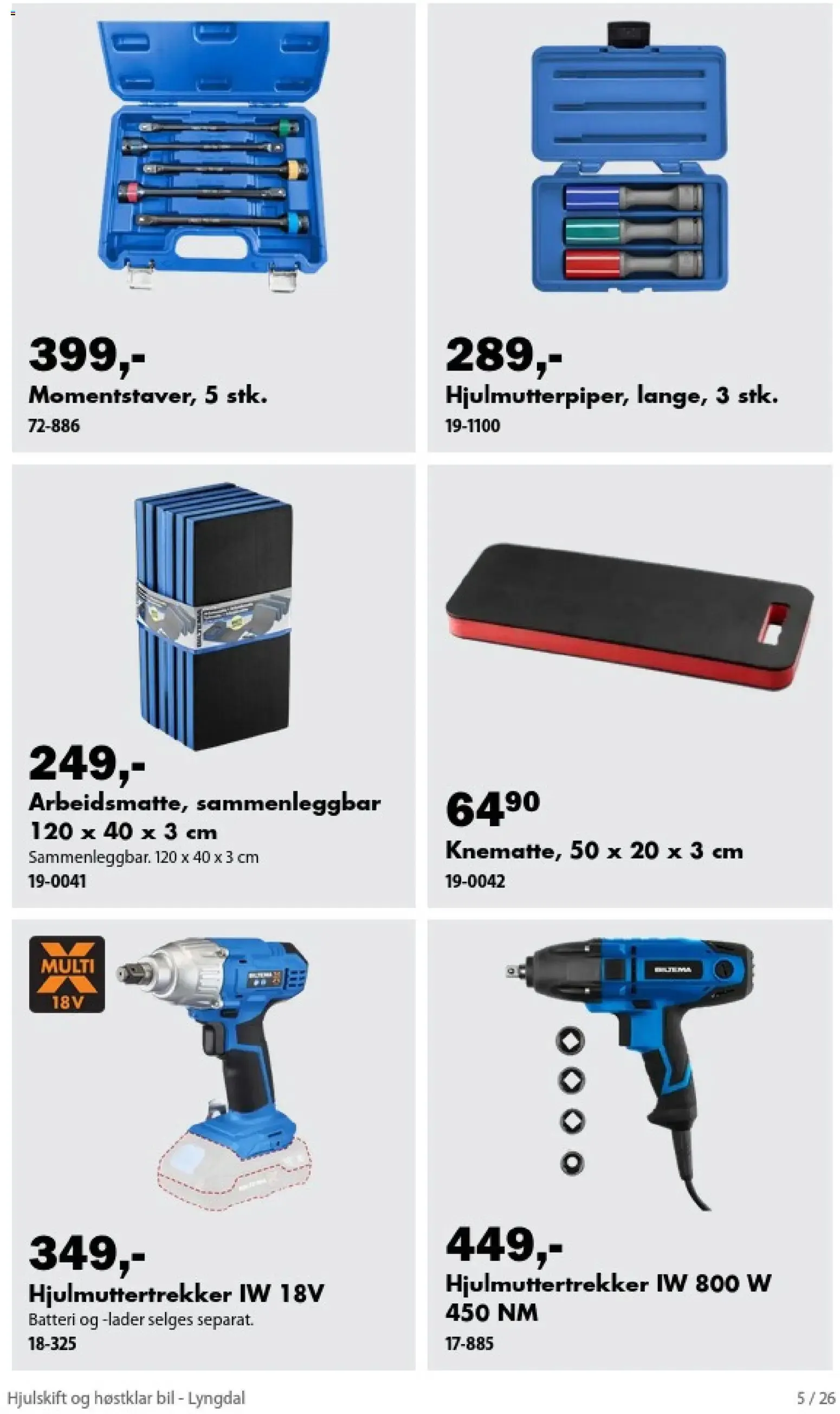 Biltema kundeavis Hjulskift og høstklar bil - National (06/09/2026 - 30/10/2026) - Kundeavis og tilbud fra 6. september til 30. oktober 2026 - kundeavisside 5