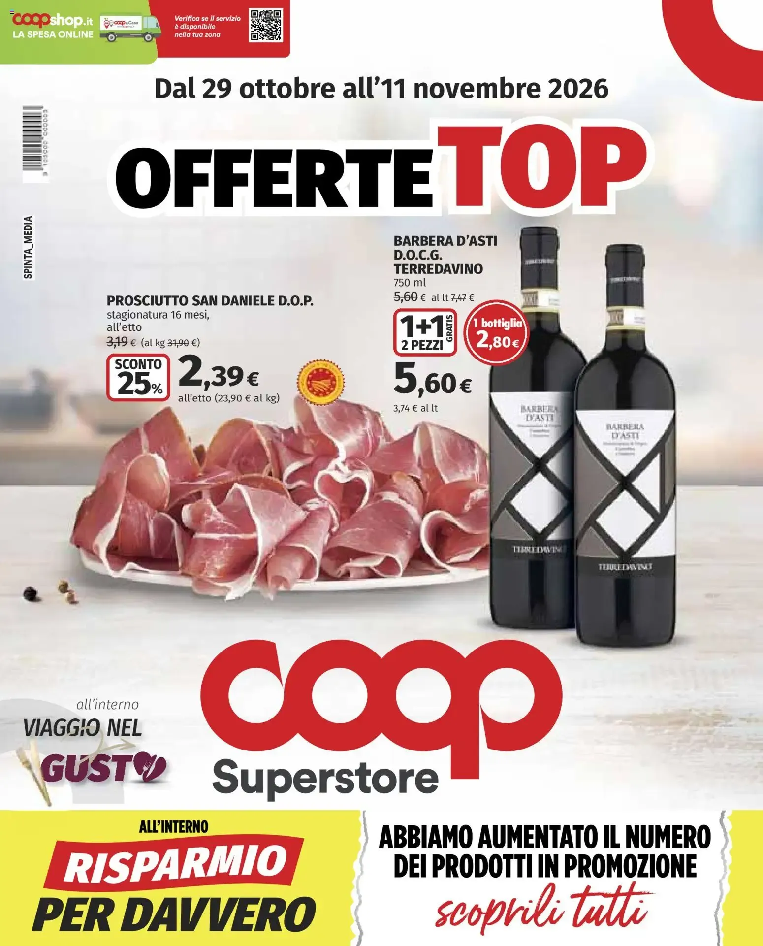 OFFERTE TOP Coop Superstore da 29 ottobre a 11 novembre di 2026 - Pagina del volantino 1