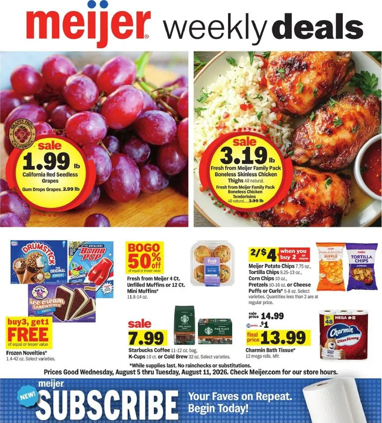 Weekly ad Current Meijer leaflet valid from Wednesday 08/05/2026 to Tuesday 08/11/2026 from August 5 to August 11 2026 - Page 1