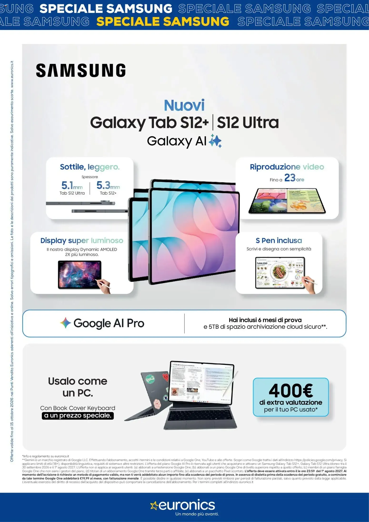 Euronics Tech Speciale Samsung da 1 ottobre a 15 ottobre di 2026 - Pagina del volantino 3