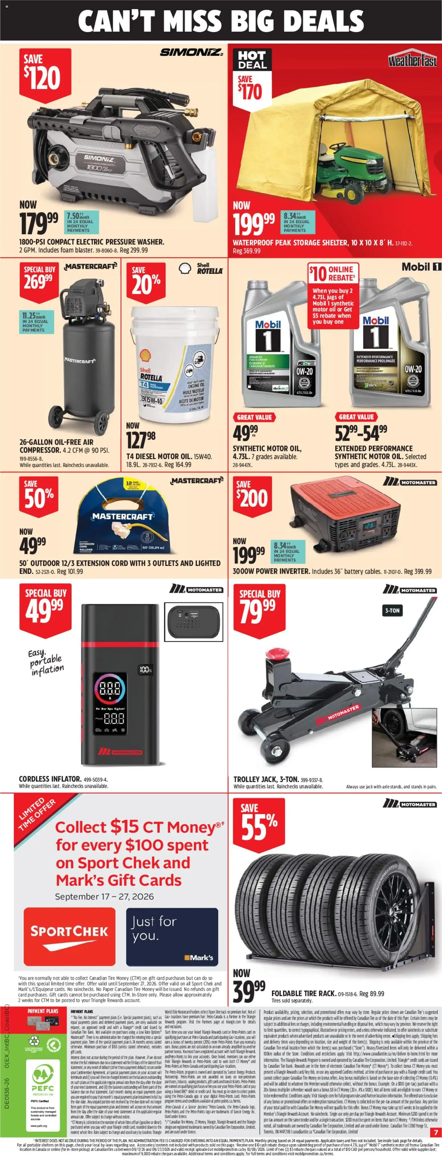 Canadian Tire flyer - Fall Big Red from Sep 17, 2026 > weekly specials & deals from September 17 to September 27 2026 - flyer page 9