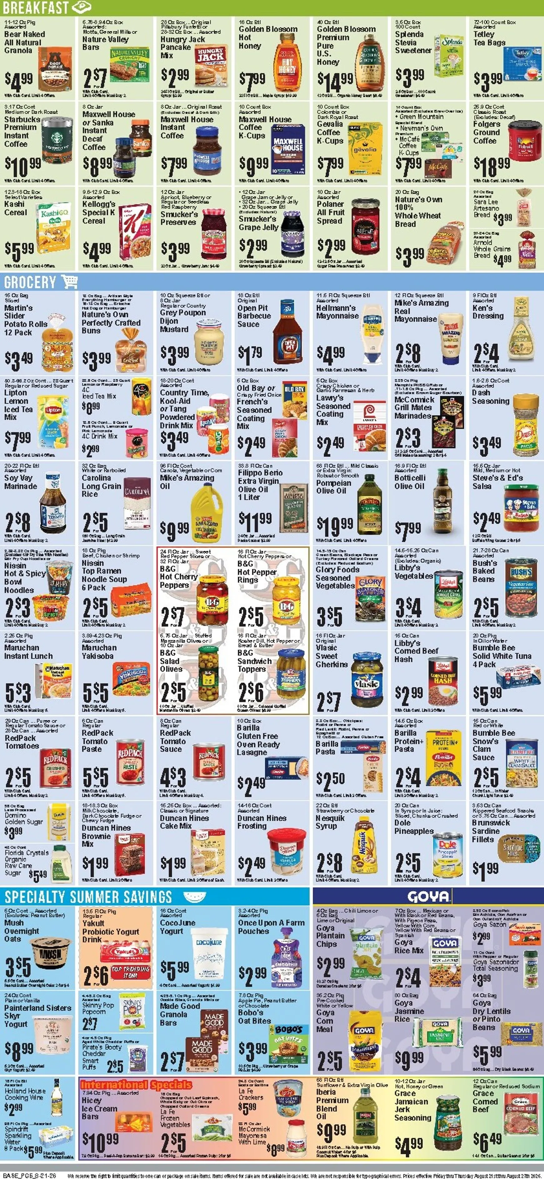 Weekly ad Current Food Universe leaflet valid from Friday 08/21/2026 to Thursday 08/27/2026 from August 21 to August 27 2026 - Page 6