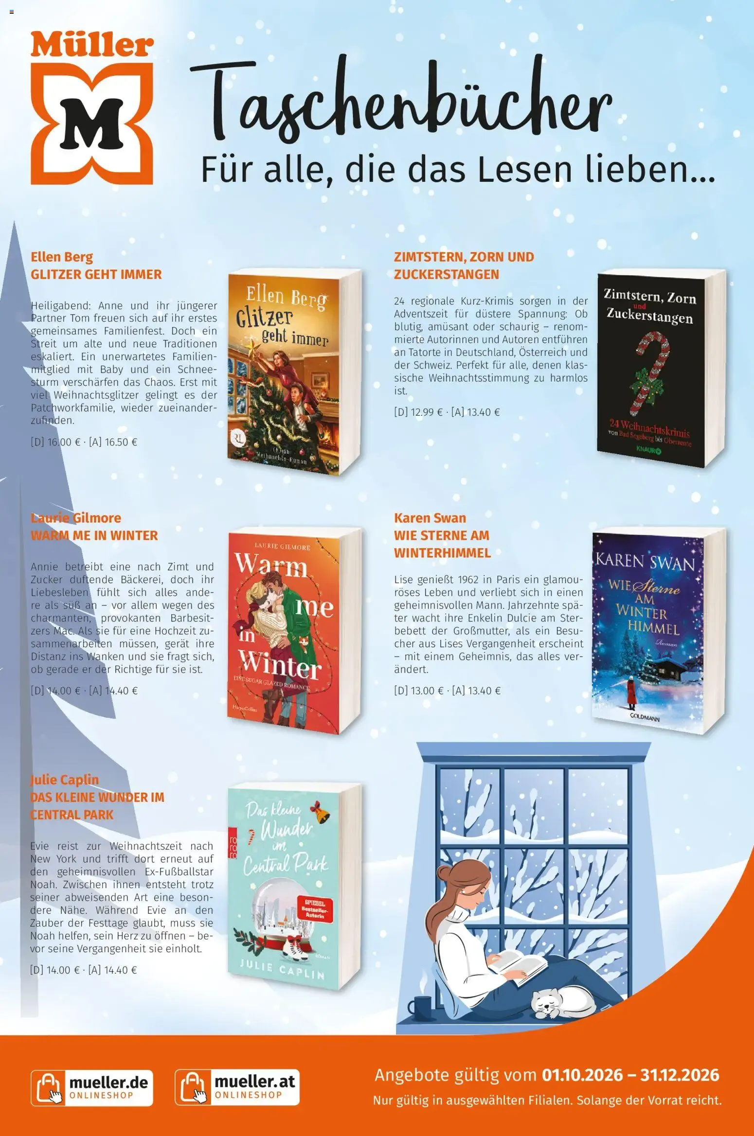 Müller Taschenbücher von 1. Oktober bis 31. Dezember 2026 - Prospekt seite 1