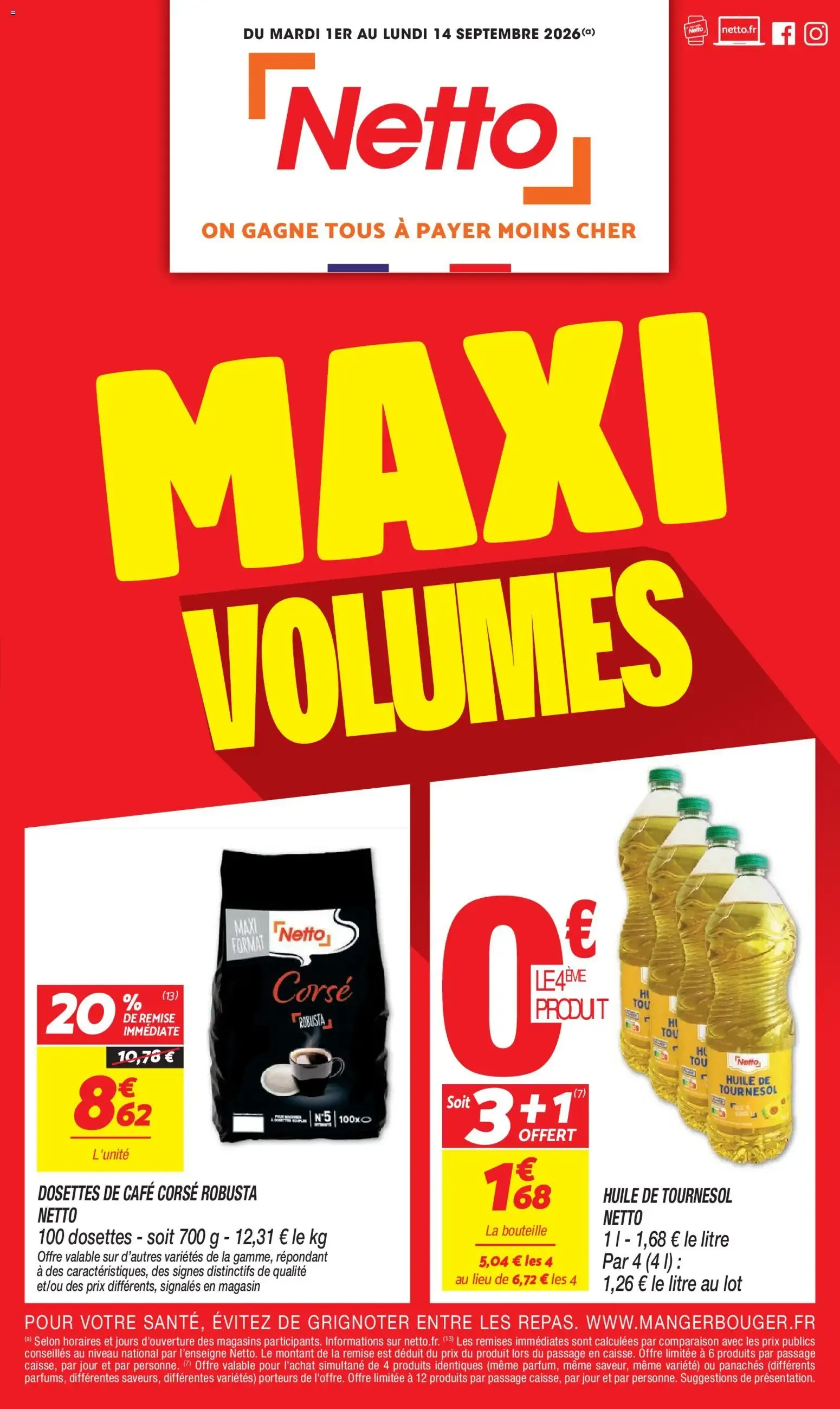 Netto catalogue à partir du 01/09/2026 - promo en ligne du 1 septembre au 14 septembre 2026 - Catalogue page 1