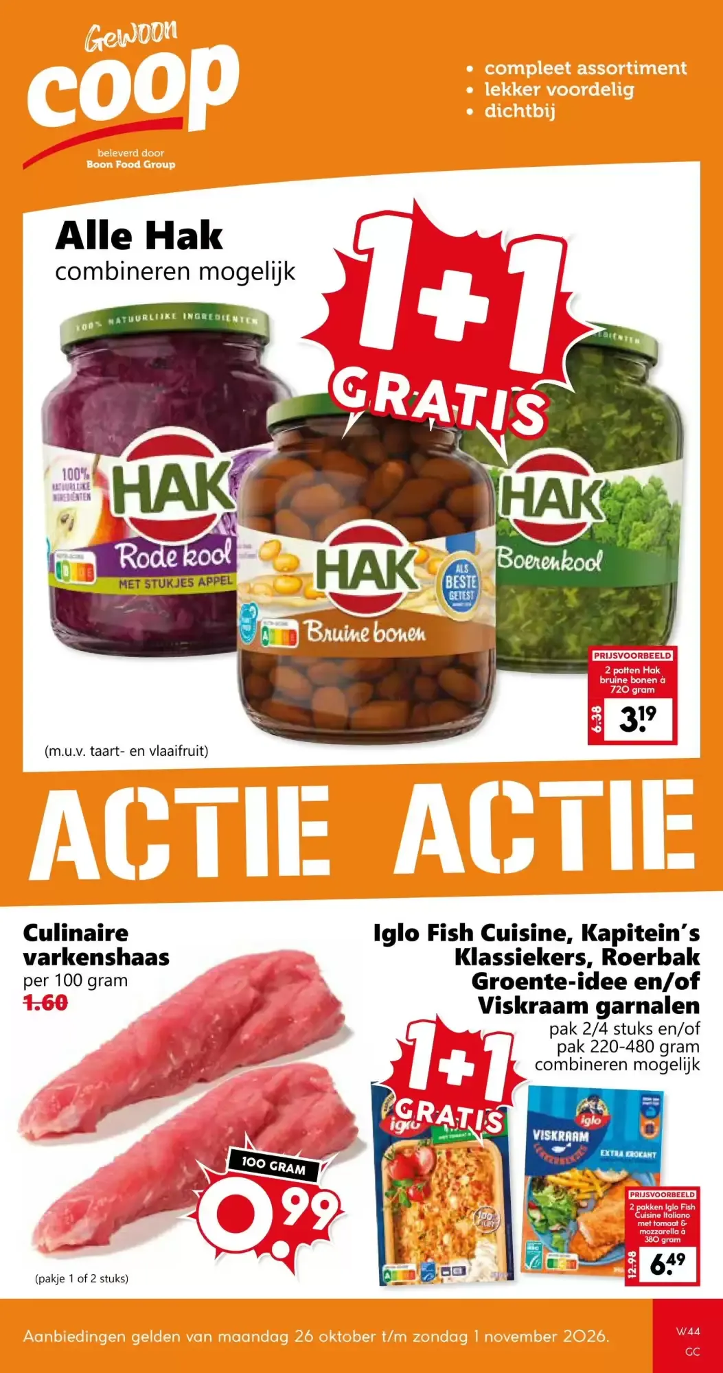 Coop Folder Week 44 – 26.10.2026 – 01.11.2026 van 26 oktober tot 1 november 2026 - Folder pagina 1